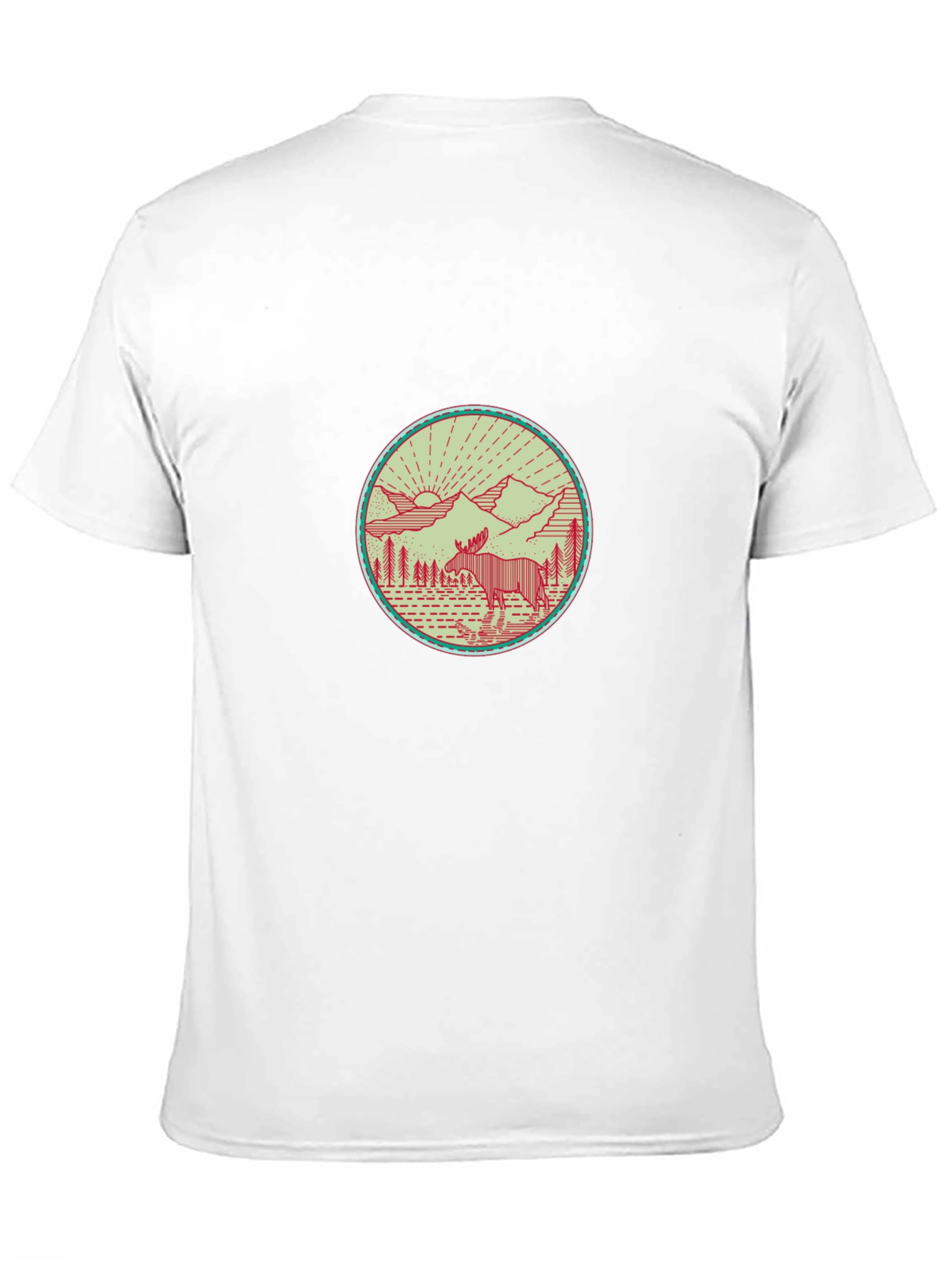 Nature Moose Graphic Tee - Black