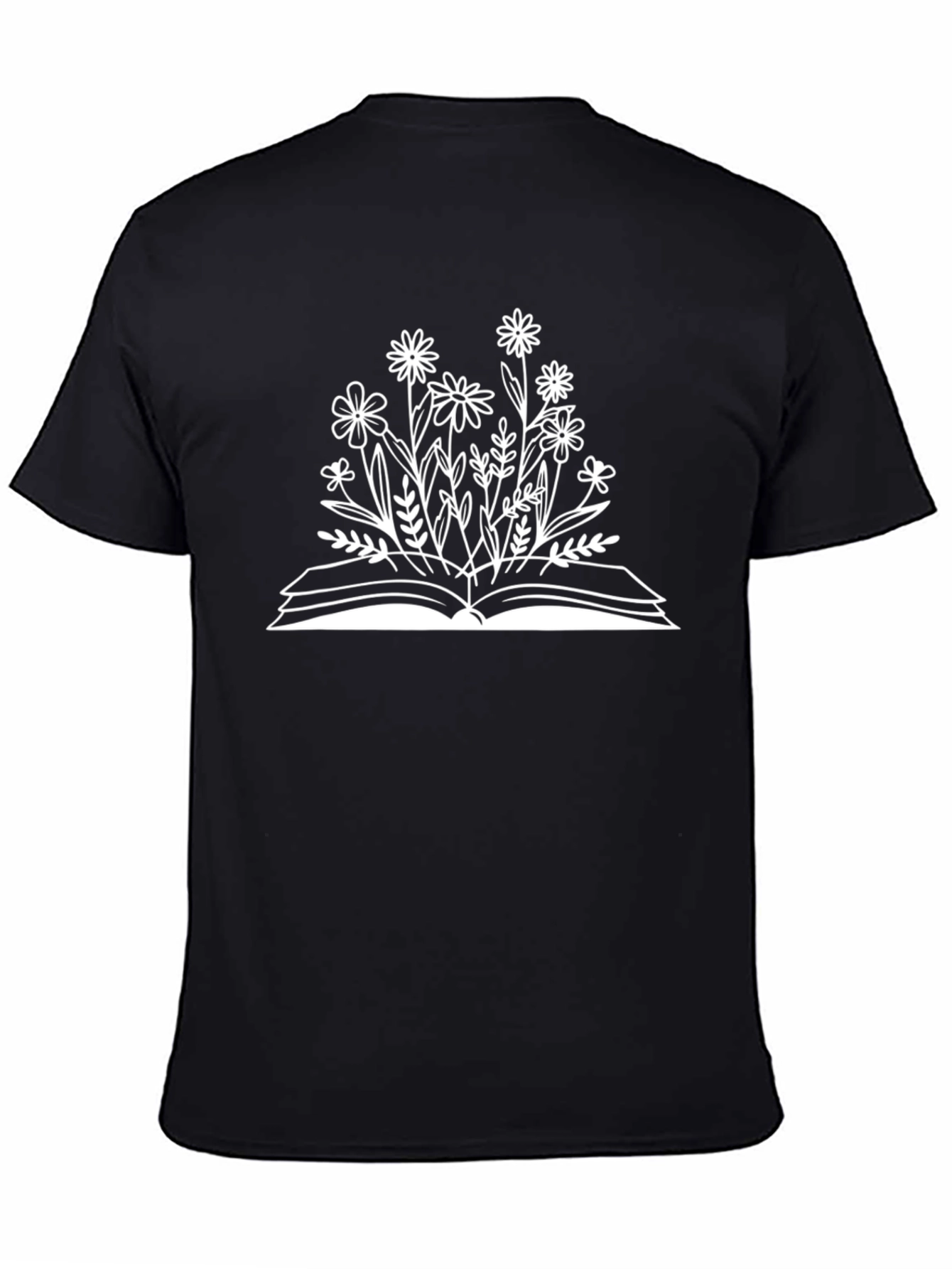 Floral Book Graphic Tee - Unisex Casual Top