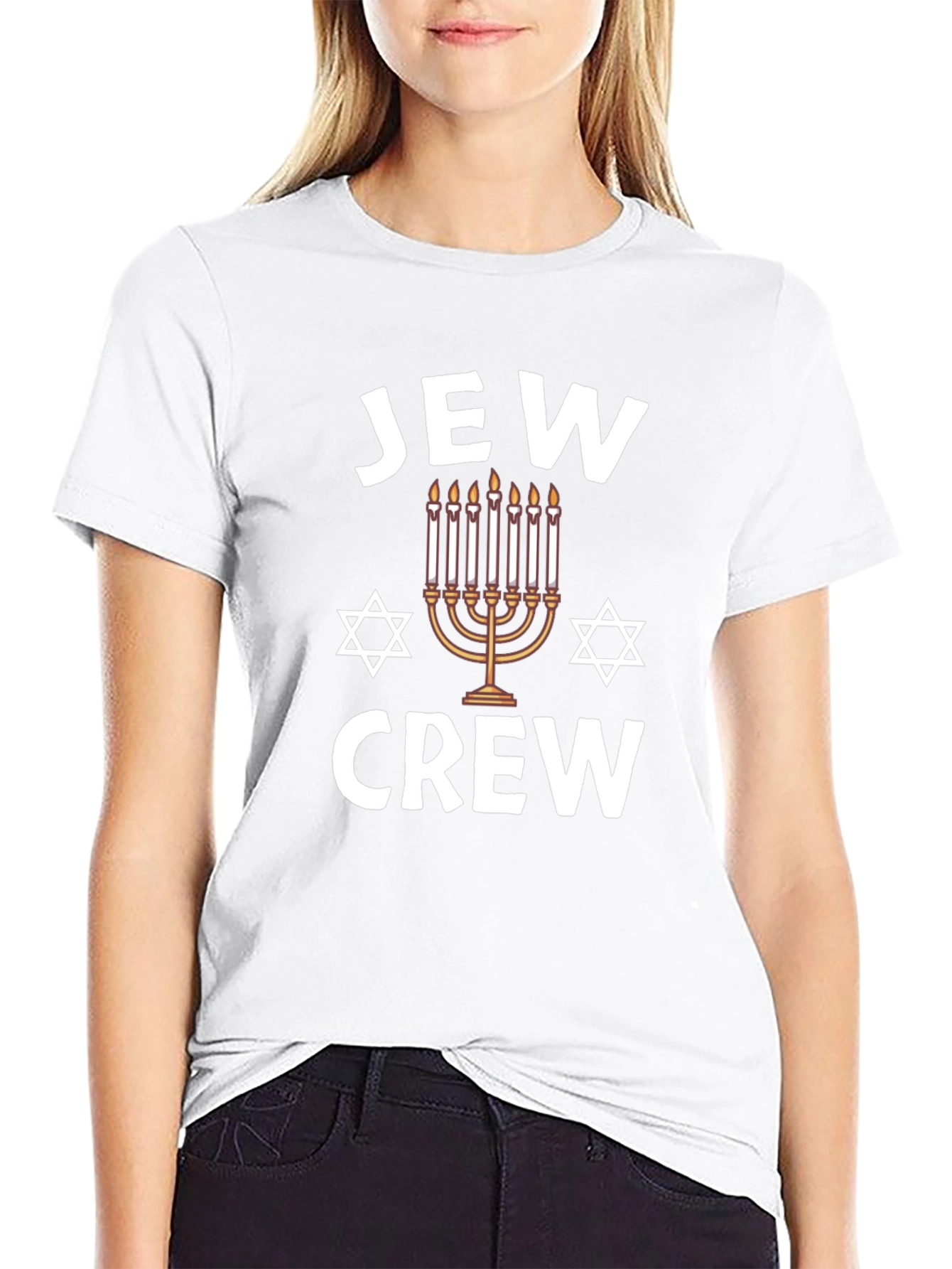 Jew Crew Mens Graphic T-Shirt Hanukkah Holiday