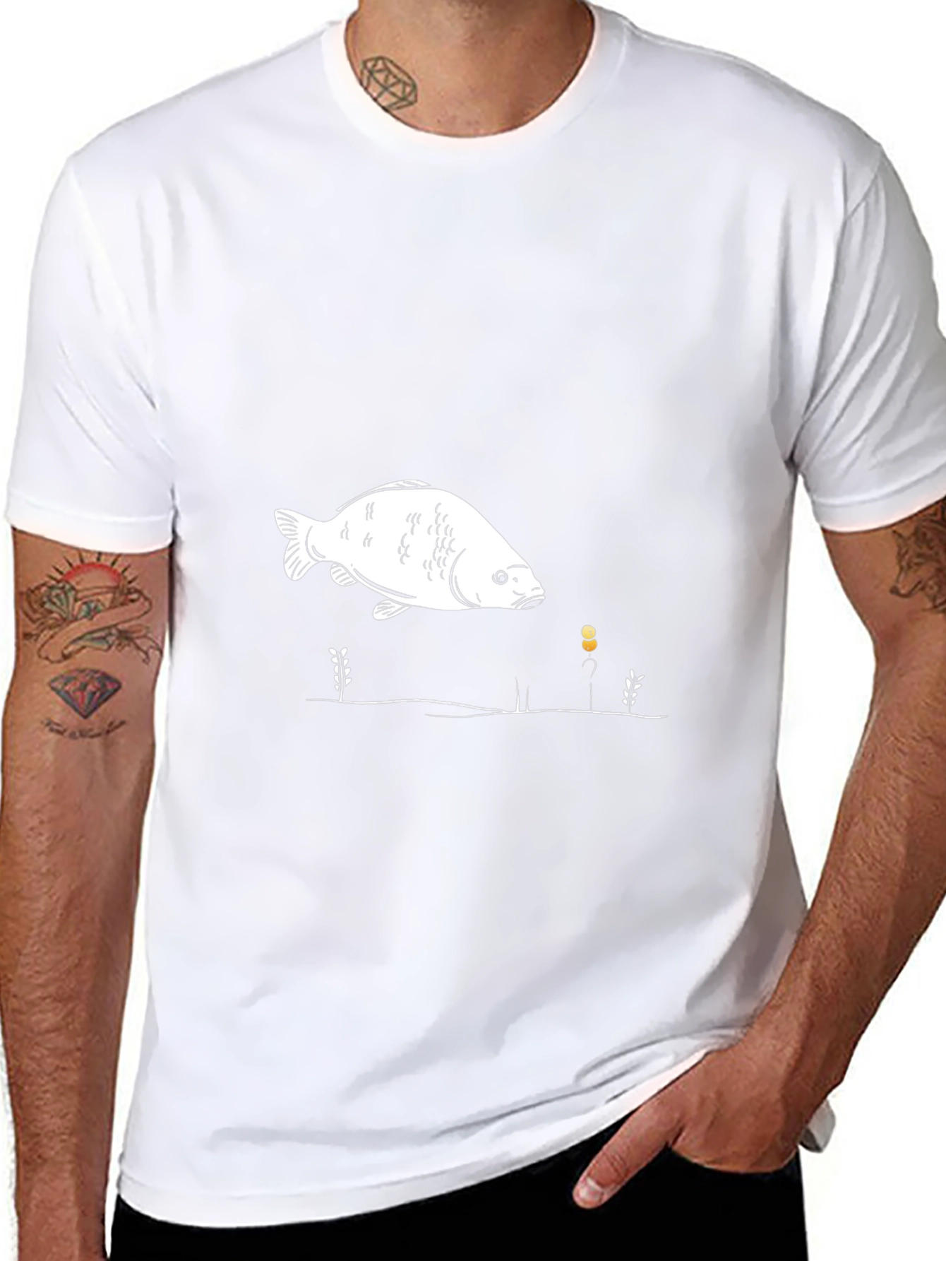 Fish Graphic Black T-Shirt Unisex