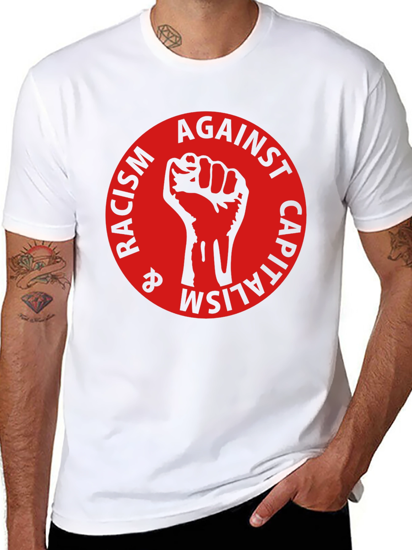 Anti-Racism & Capitalism Fist T-Shirt