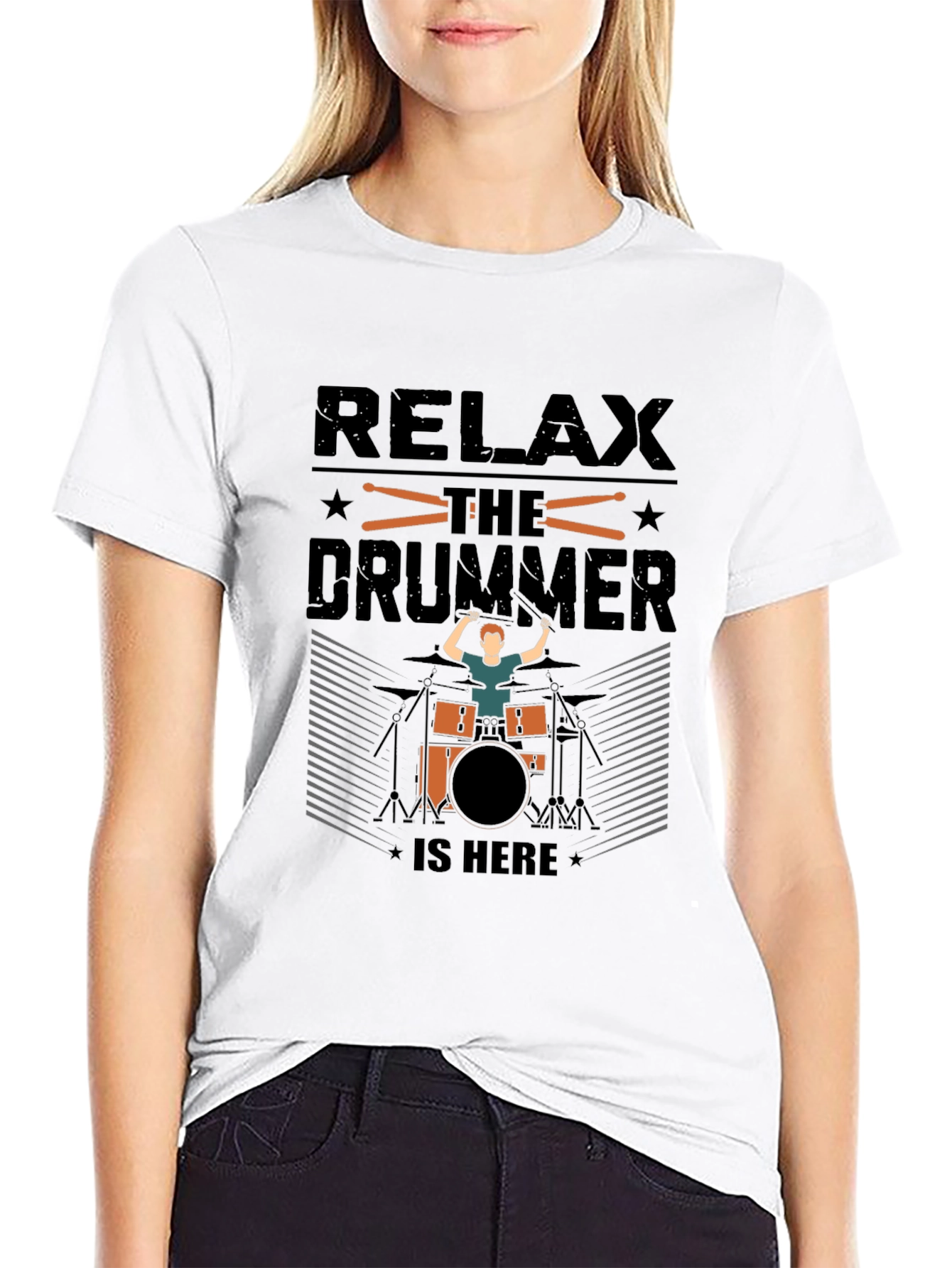 Relax Drummer is Here Graphic T-Shirt