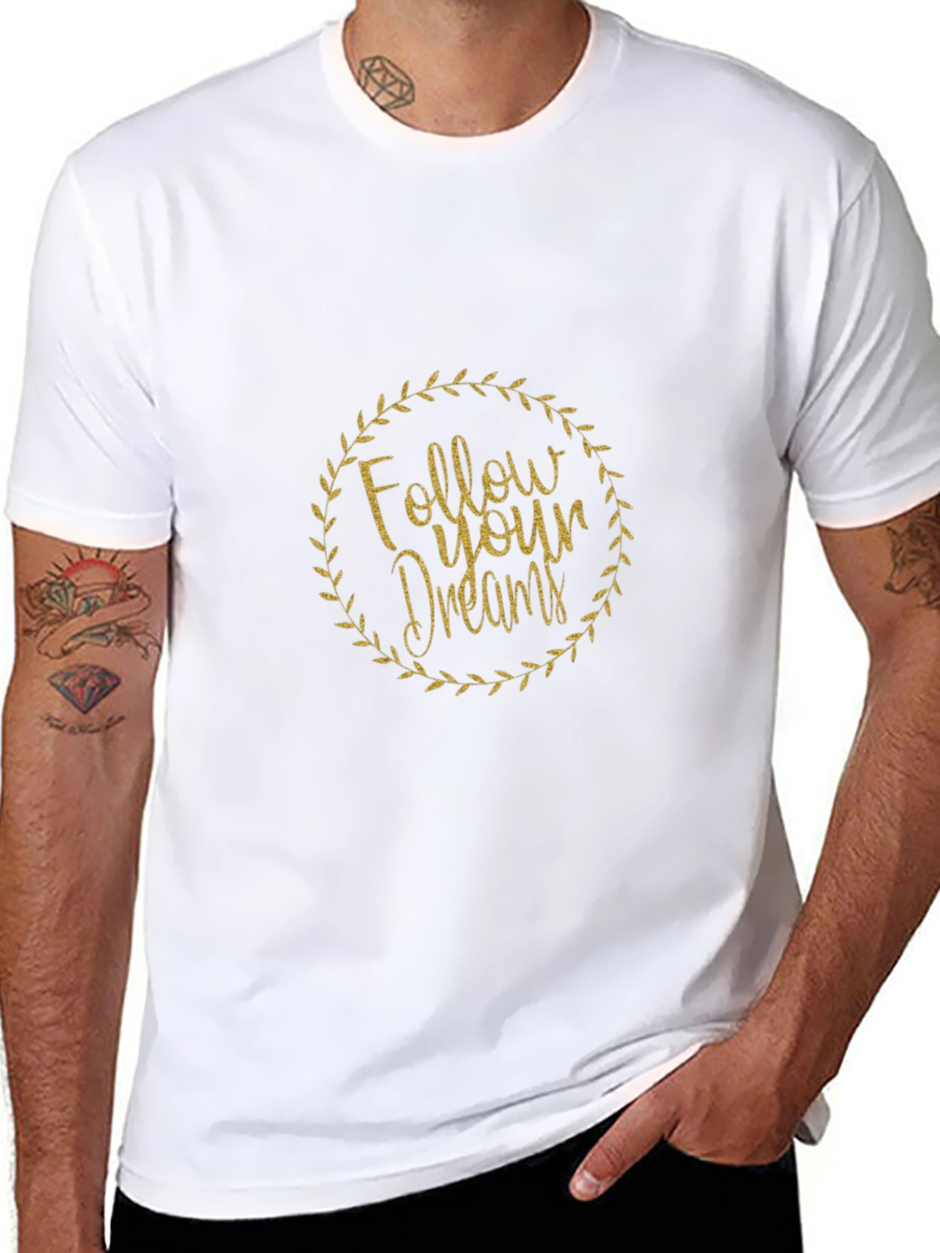 Follow Your Dreams Black Graphic Tee