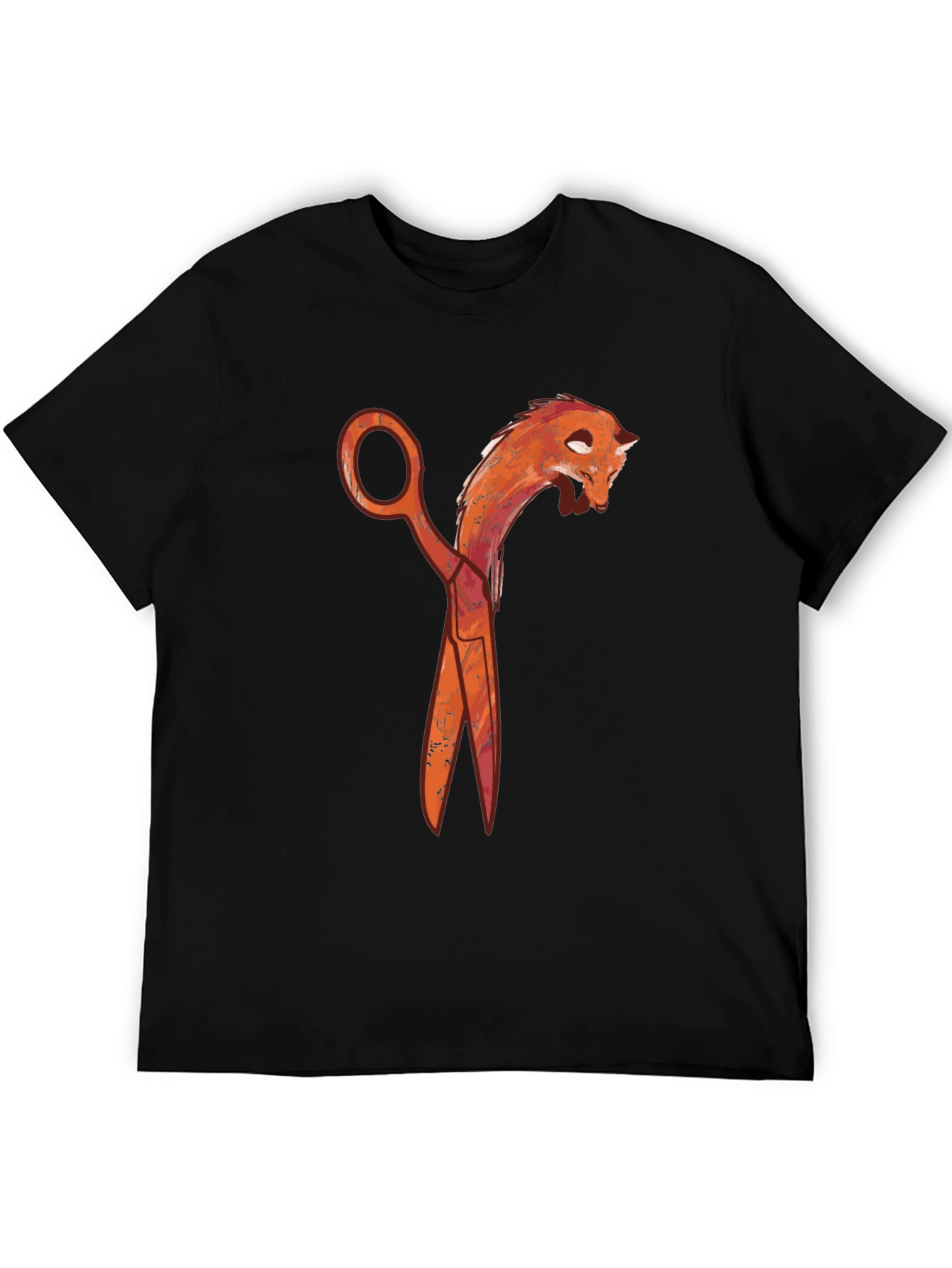 Scissors Dragon Graphic Tee - Black