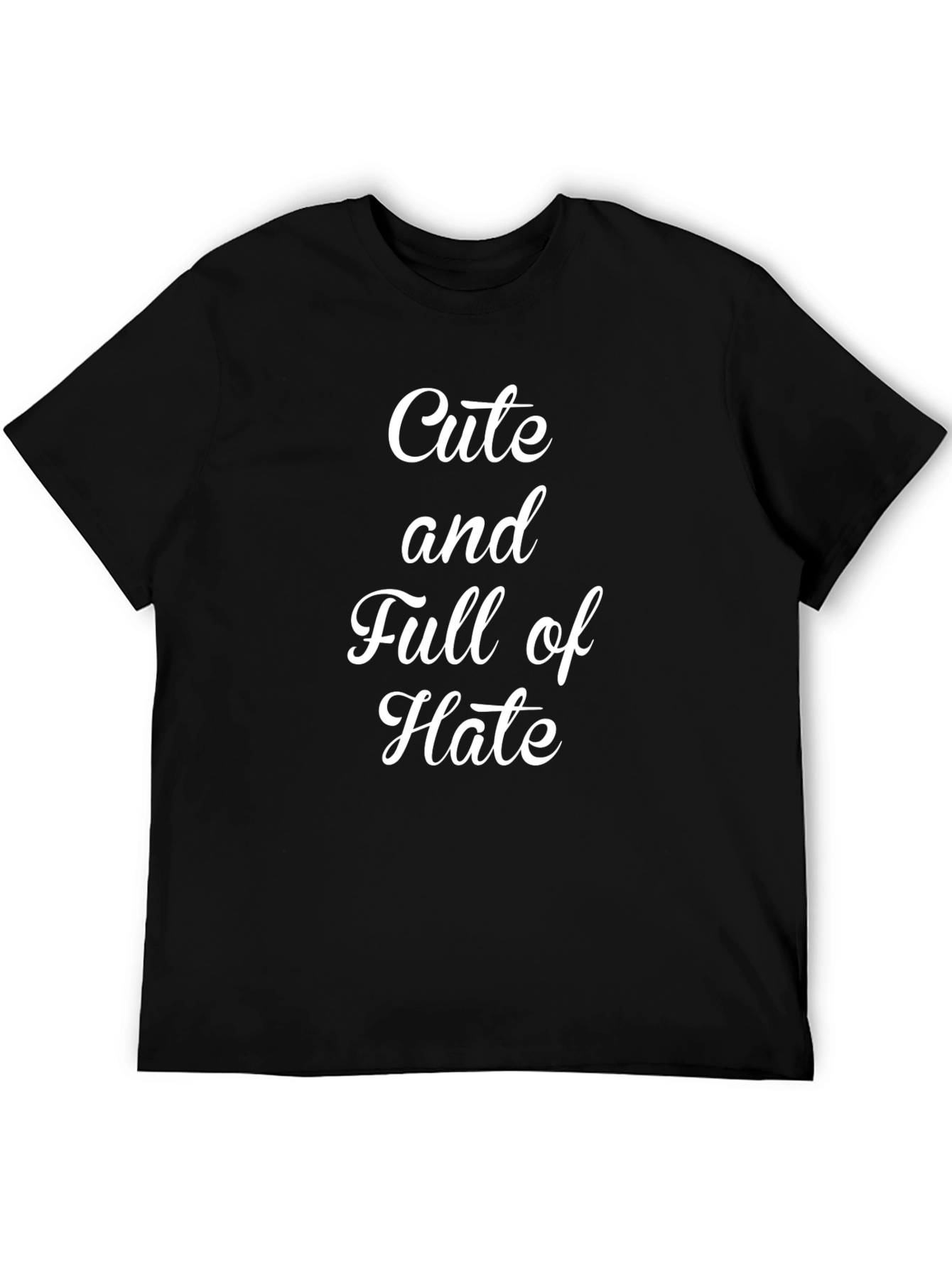 Cute and Full of Hate Graphic Tee - Black