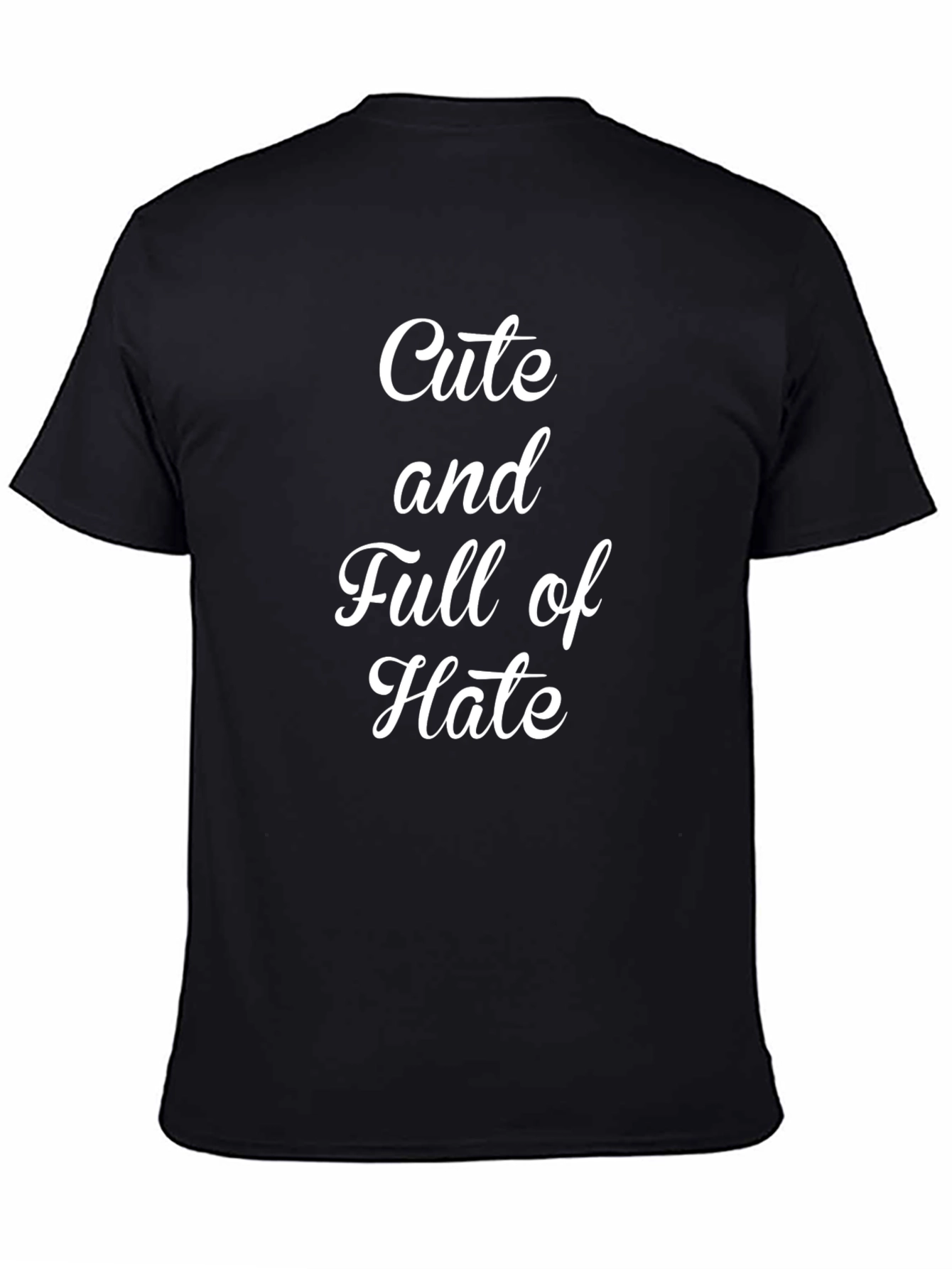 Cute and Full of Hate Graphic Tee - Black