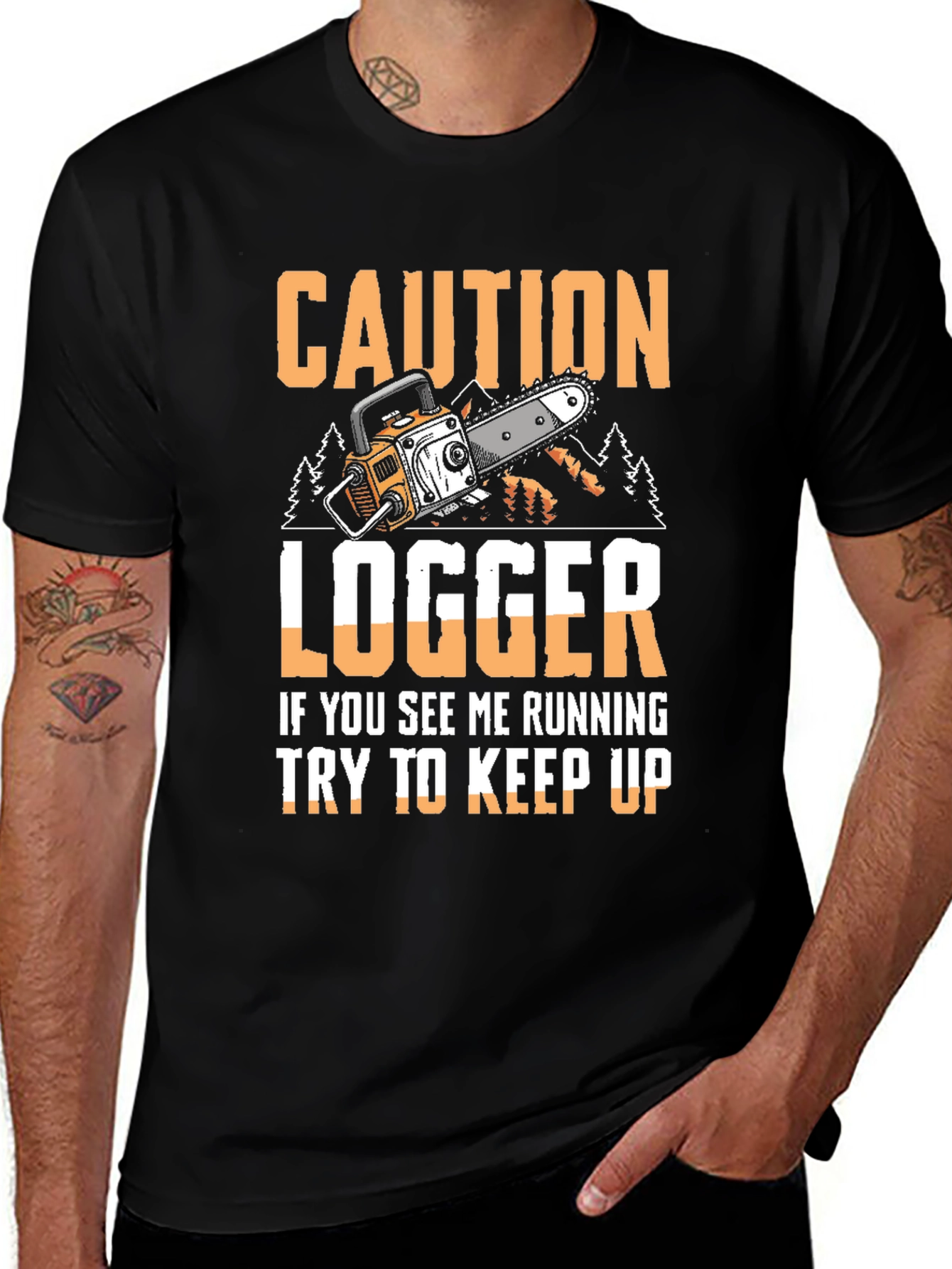 Caution Logger Funny T-Shirt