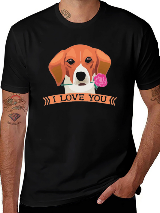 I Love You Dog T-Shirt - Cute Valentines Day Tee