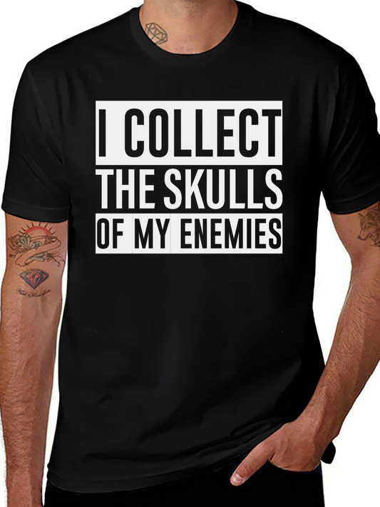 I Collect Skulls Graphic Tee - Black Cotton T-Shirt