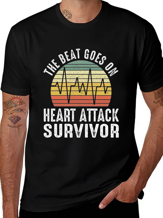 Heart Attack Survivor T-Shirt - The Beat Goes On!