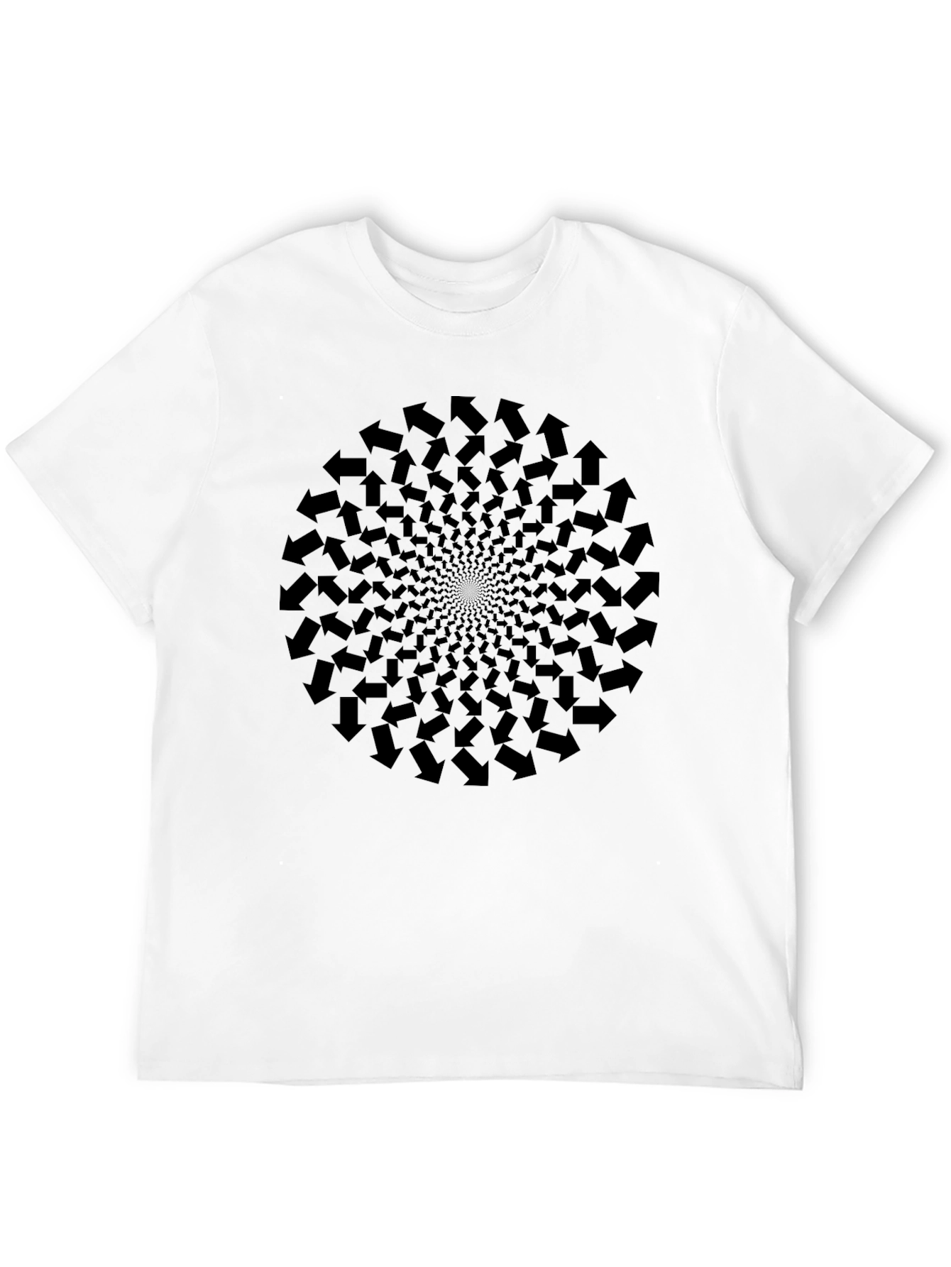 Arrow Vortex Graphic Tee - Optical Illusion Design