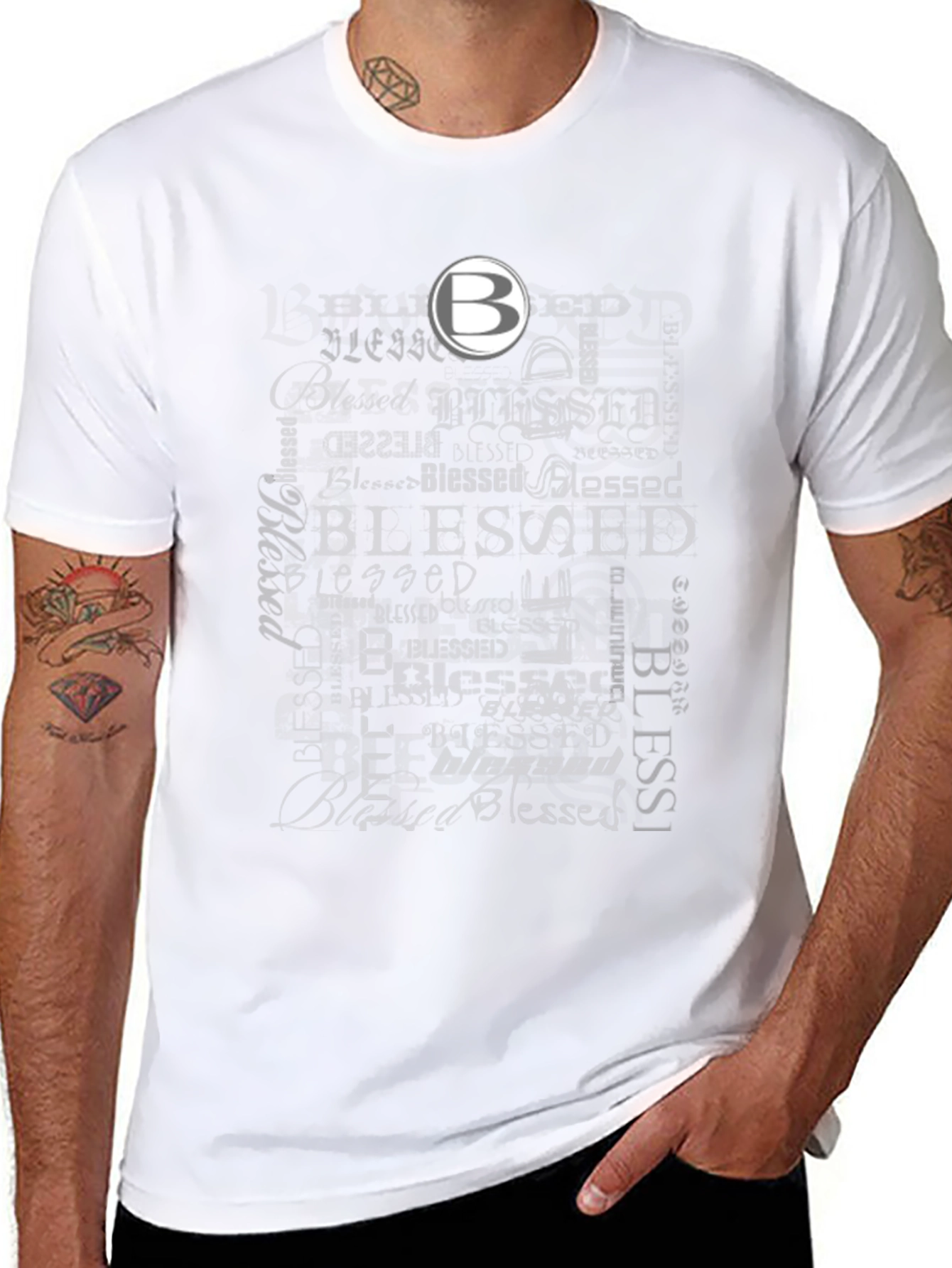 Blessed Graphic Tee - Stylish Mens T-Shirt