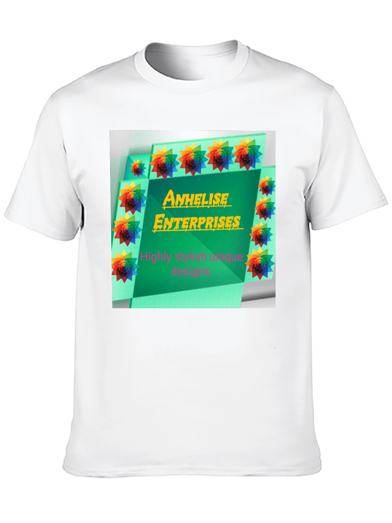 Stylish Black Tee with Anhelise Enterprises Design