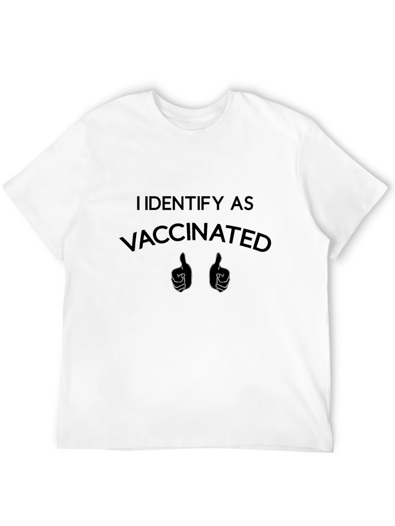 I Identify As Vaccinated Black T-Shirt