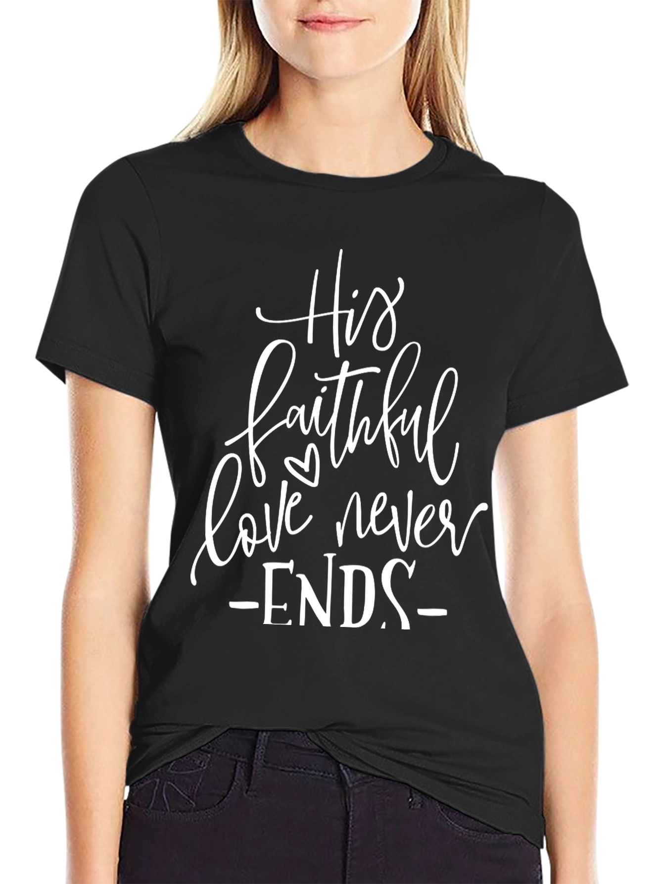 Faithful Love Graphic Tee - Black