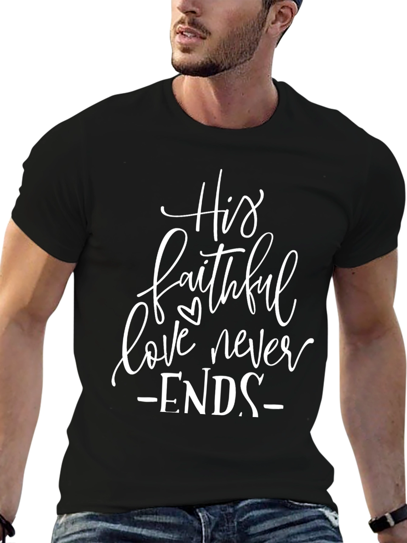 Faithful Love Graphic Tee - Black