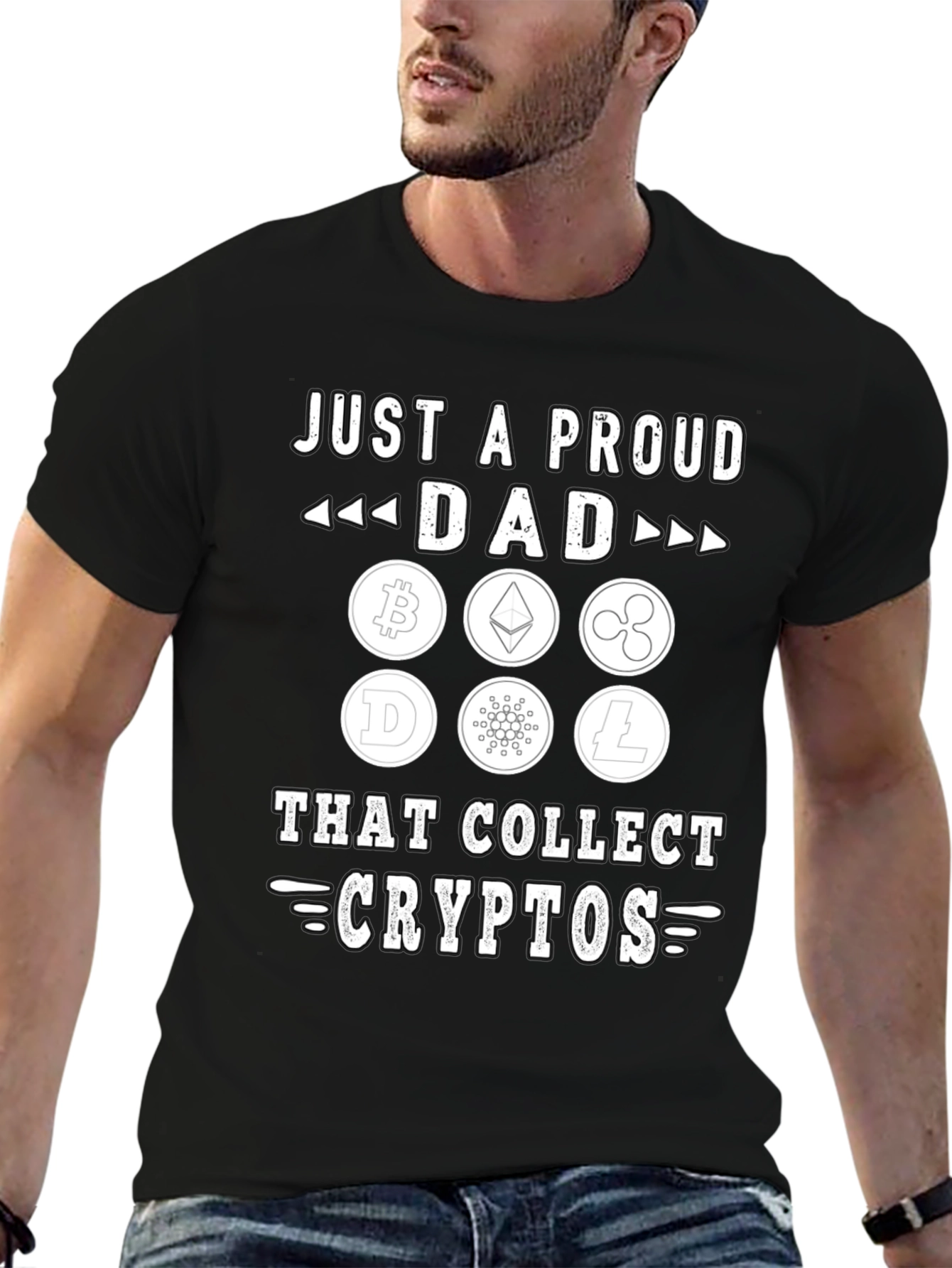 Proud Crypto Dad T-Shirt - Collect Digital Currency