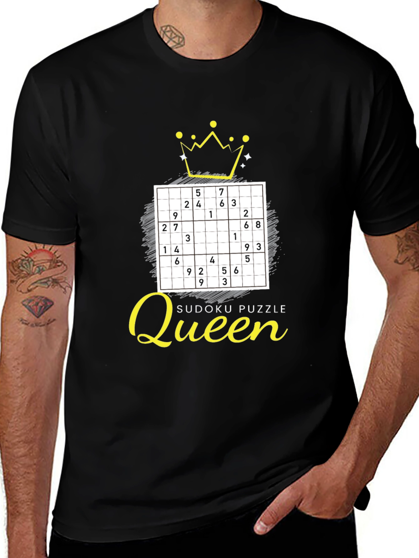 Sudoku Puzzle Queen T-Shirt - Brainy & Stylish