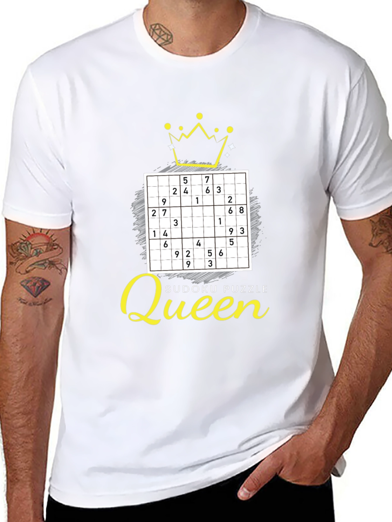 Sudoku Puzzle Queen T-Shirt - Brainy & Stylish