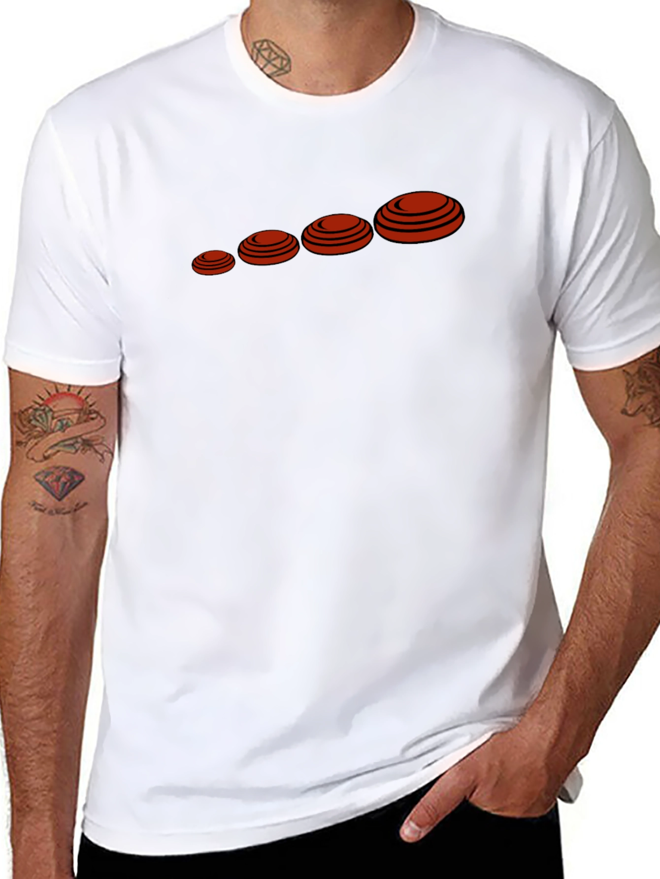Mens Black Clay Target Graphic Tee