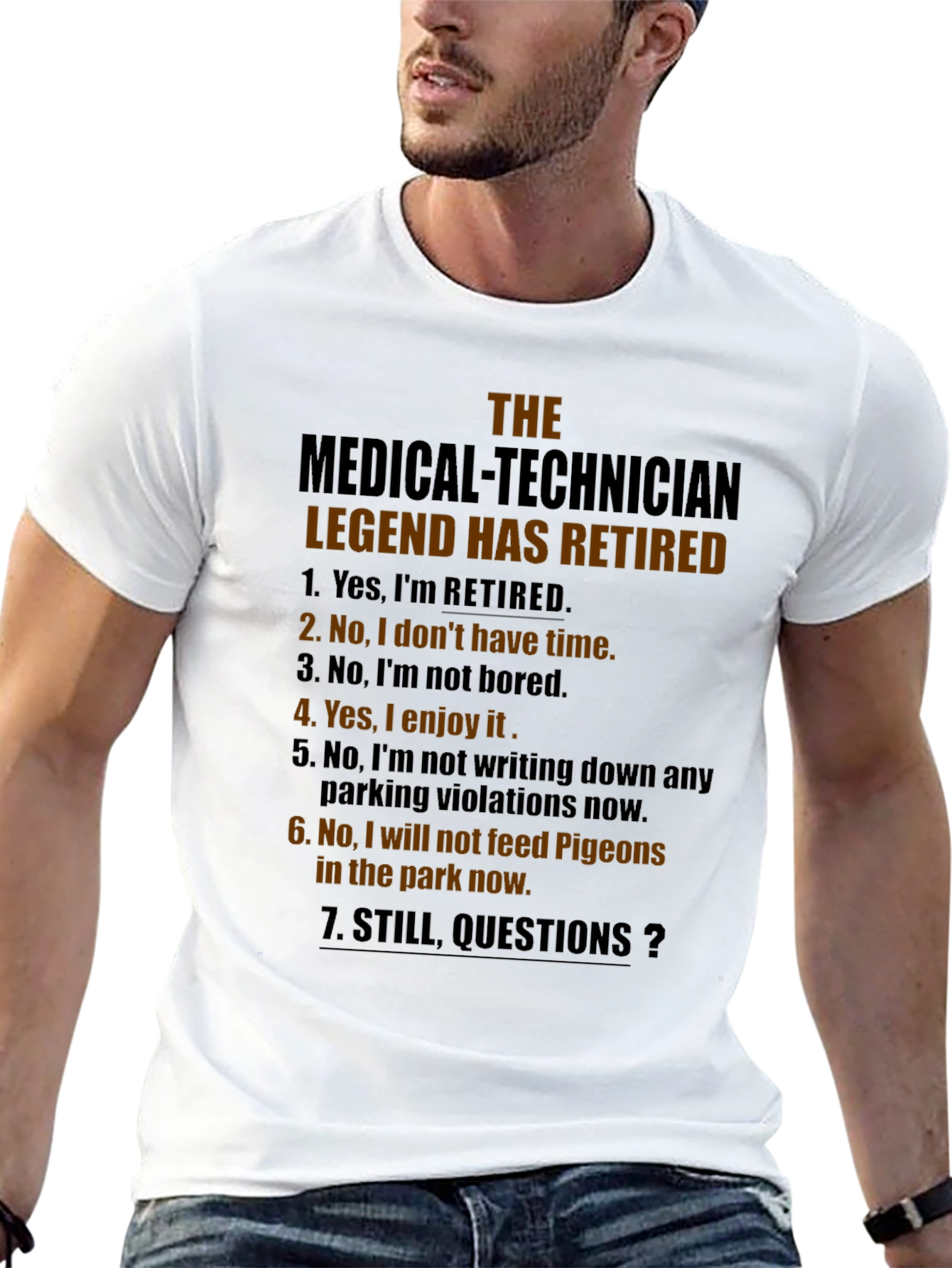 Retired Medical Technician Legend Graphic T-Shirt