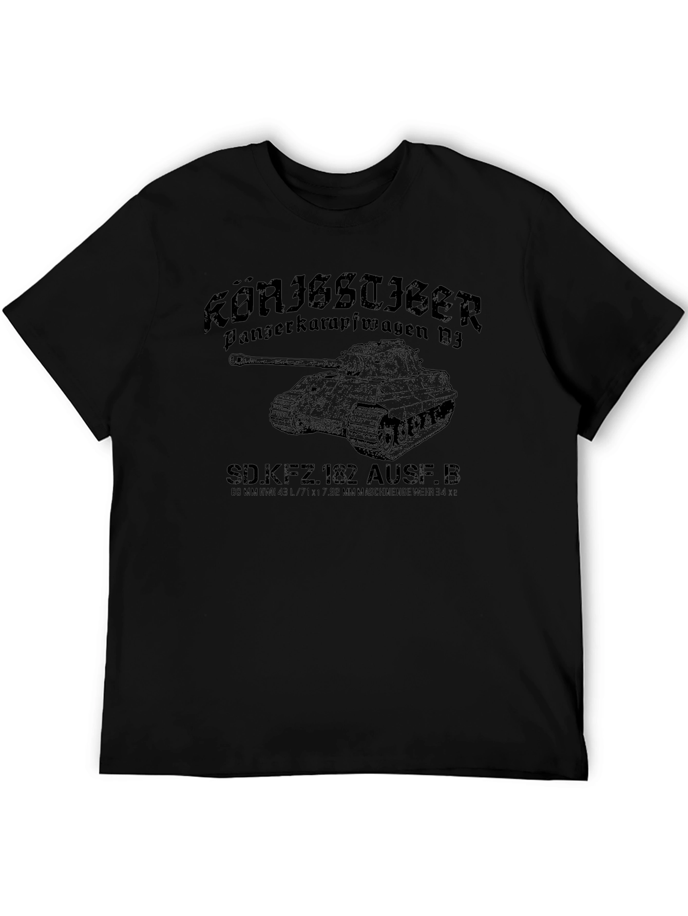 Königstiger Panzer T-Shirt - Military Vehicle Graphic Tee
