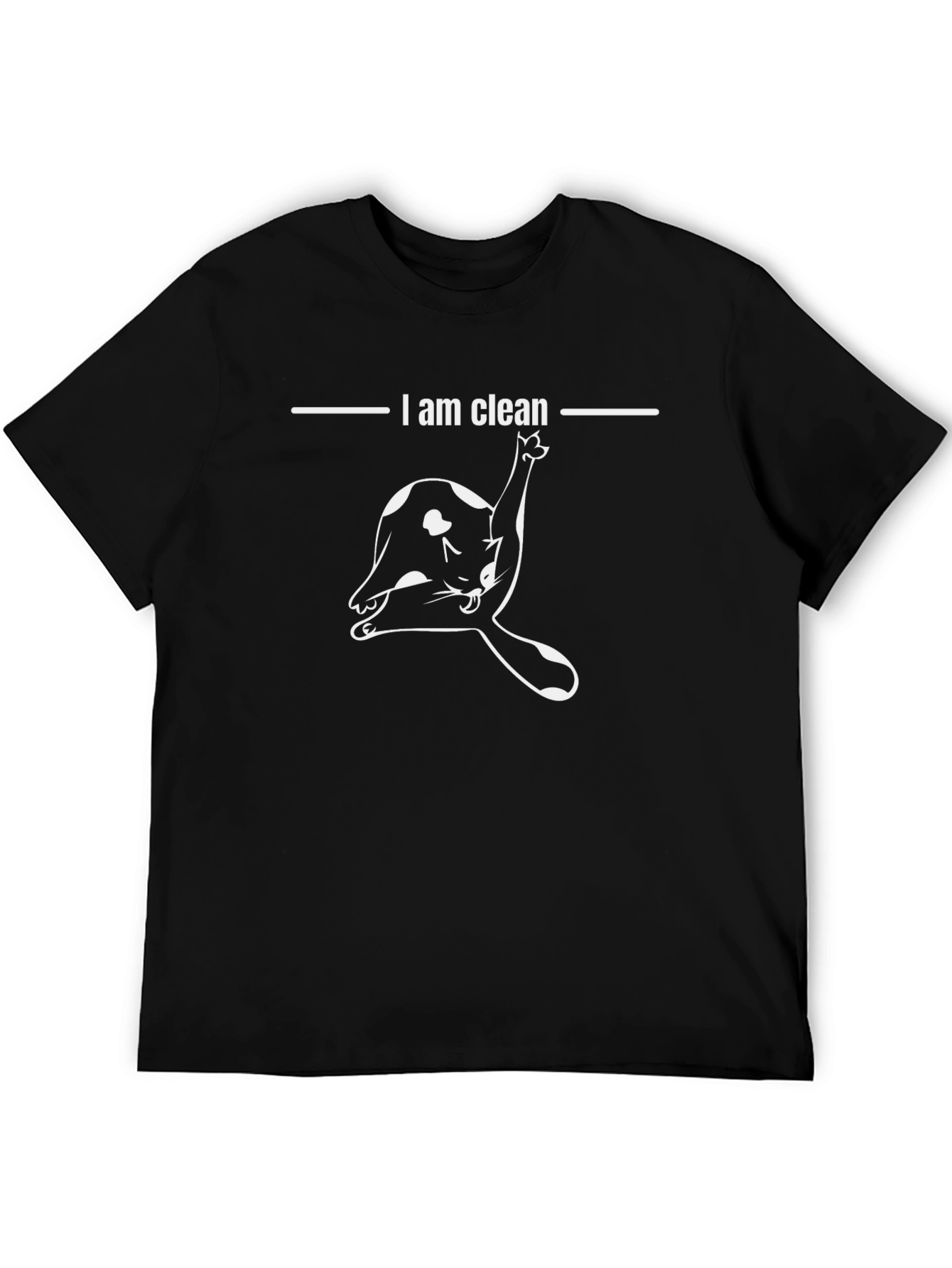 I am Clean Cat Graphic T-Shirt