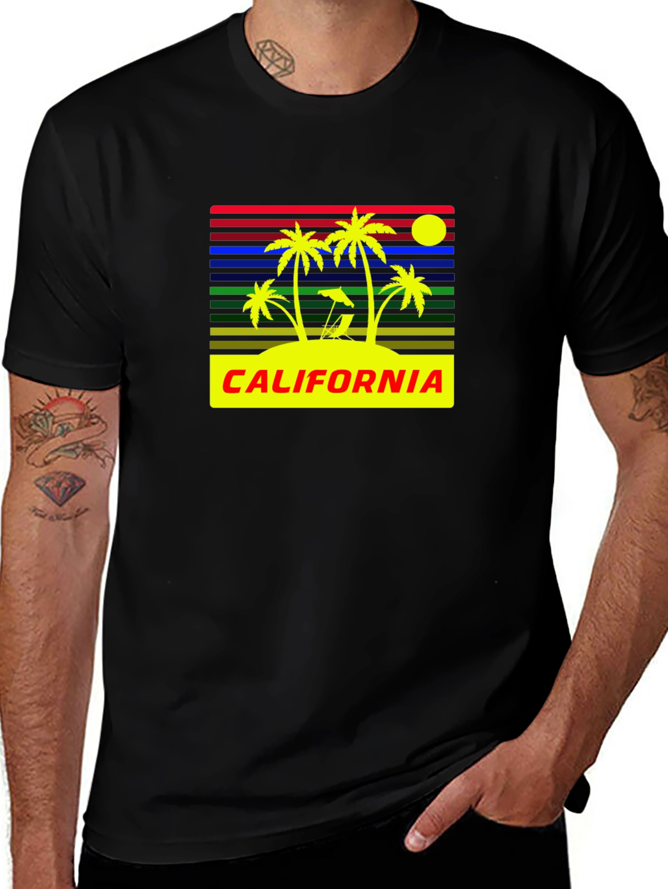 California Palm Tree Retro T-Shirt