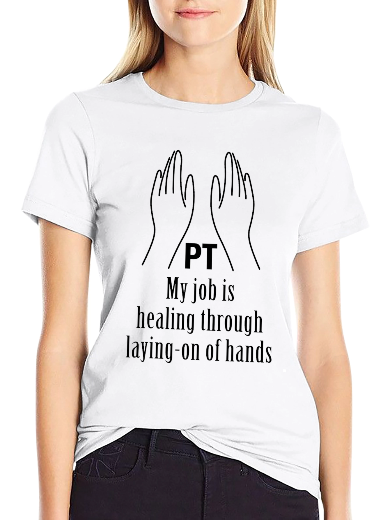 Physical Therapy T-Shirt - Healing Hands Design