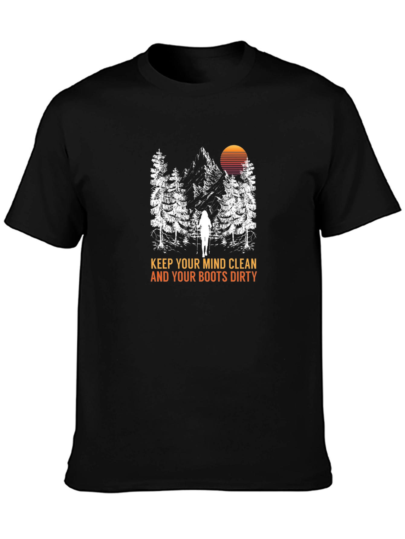 Mind Clean Boots Dirty Black Graphic Tee