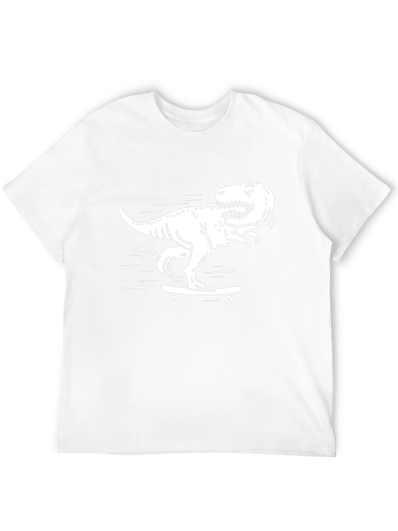 Dino Skate T-Shirt - Black Cotton Graphic Tee
