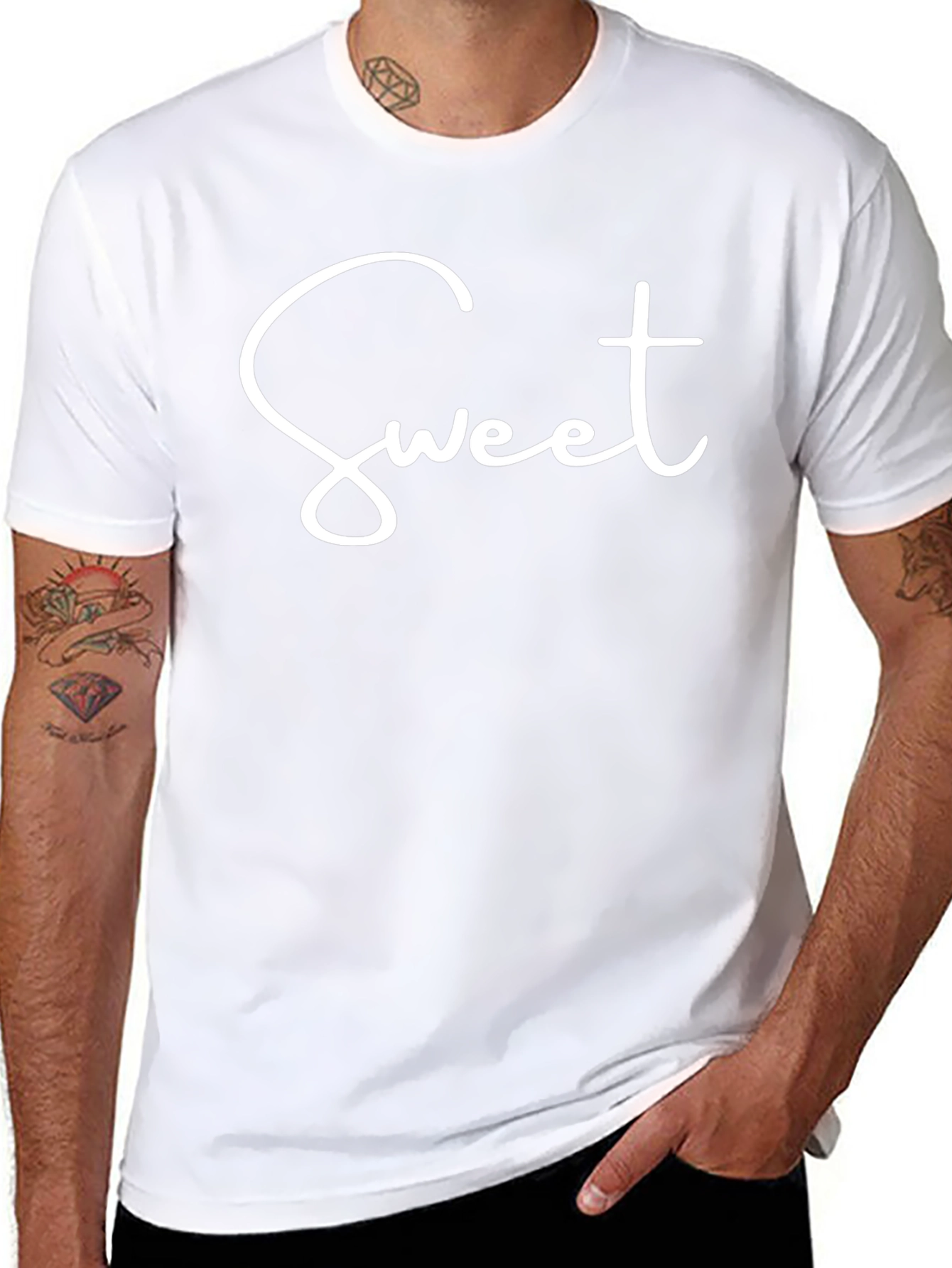 Sweet Graphic Tee - Casual Black T-Shirt