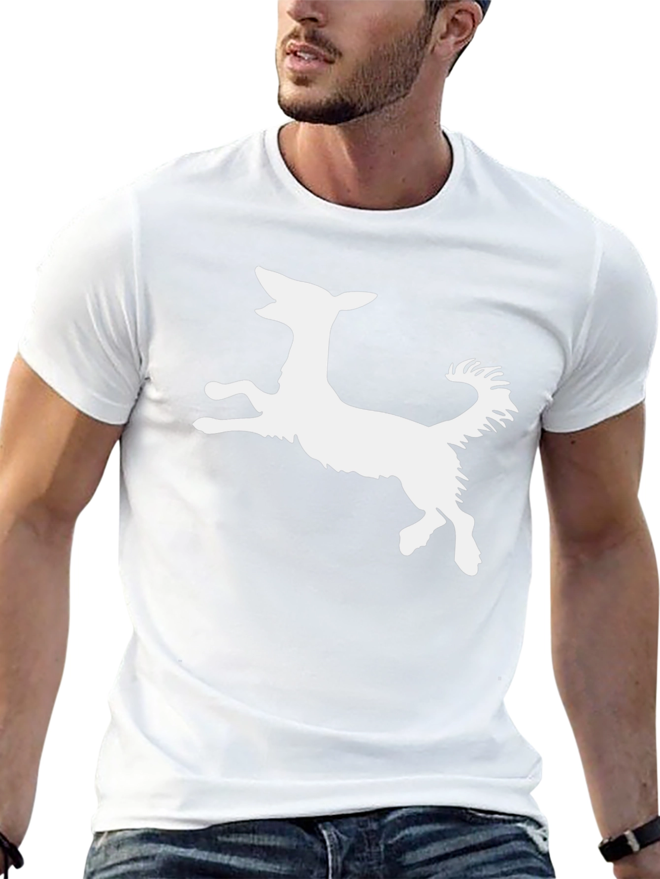 Dog Silhouette Black T-Shirt