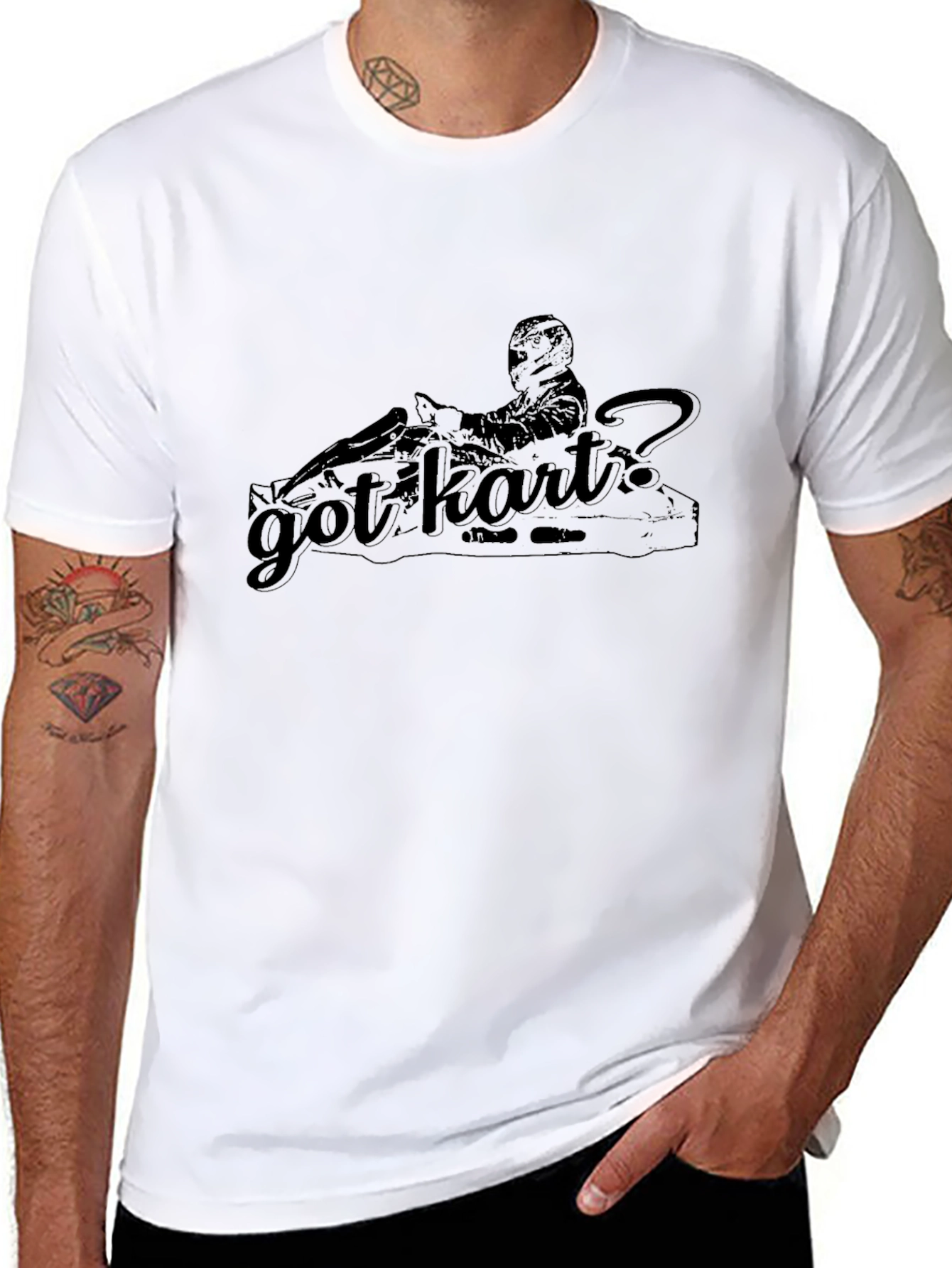 Got Kart? Black Graphic Tee - Racing Kart Design