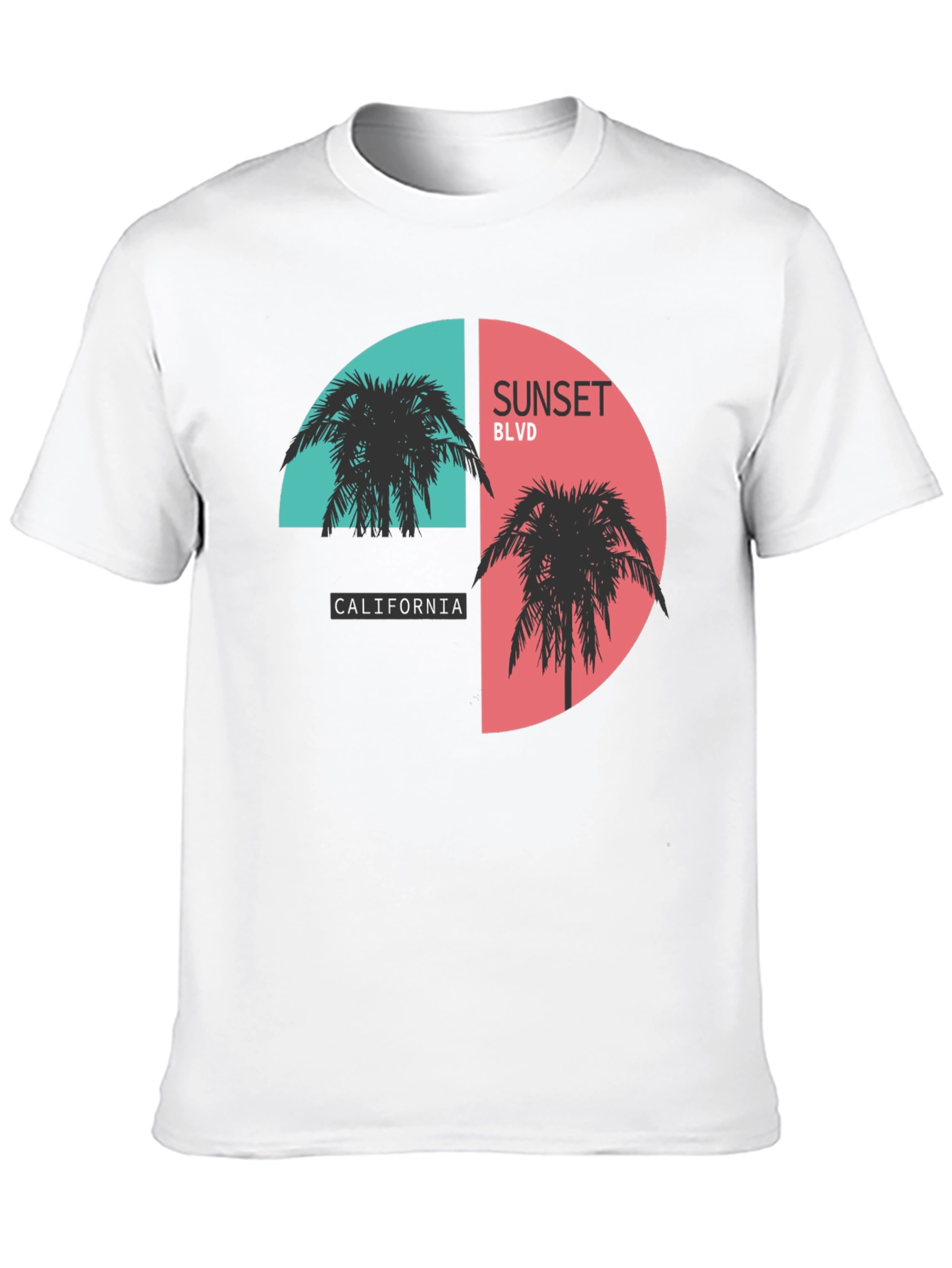 Sunset Blvd California Black Graphic Tee