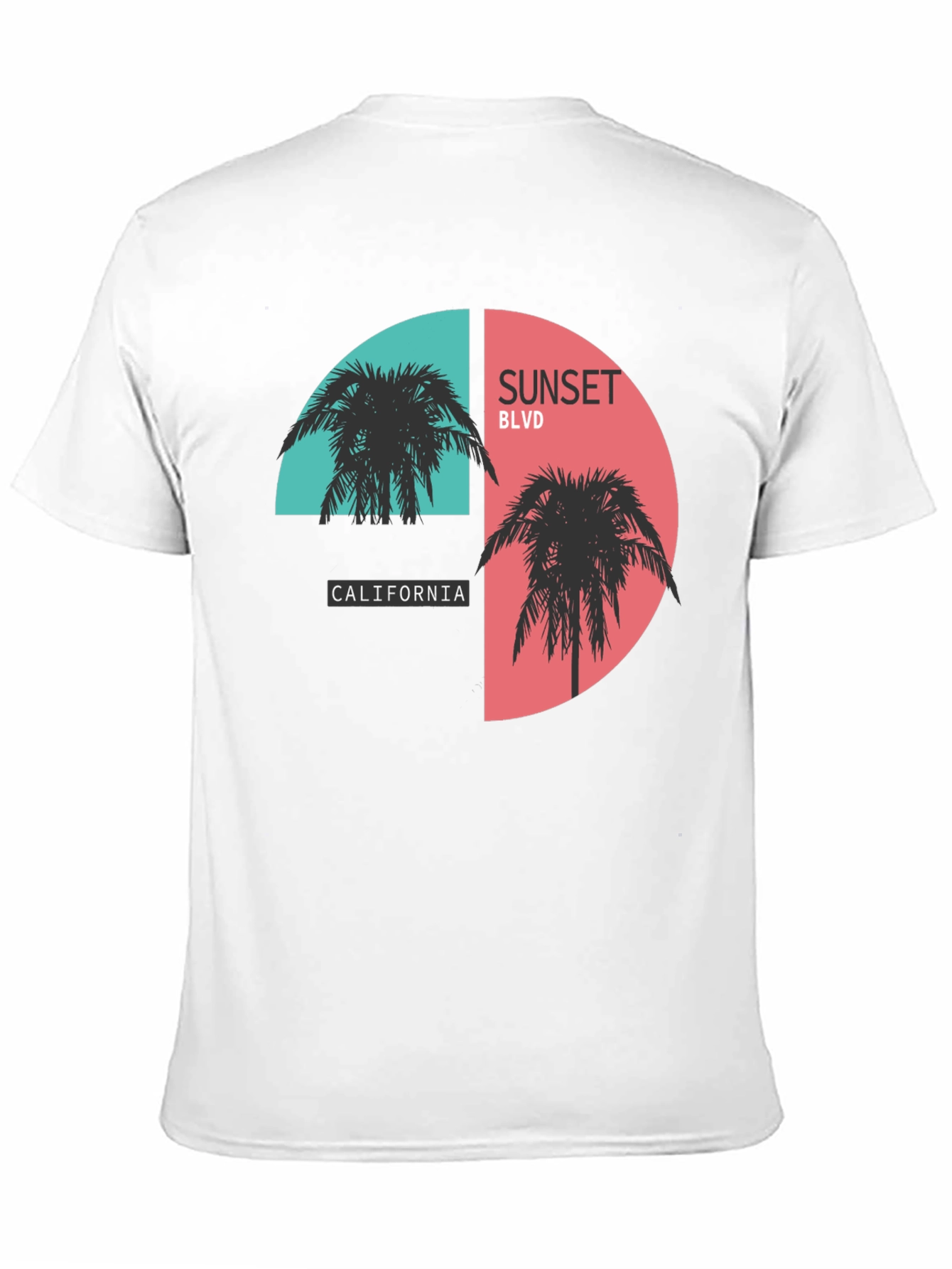 Sunset Blvd California Black Graphic Tee