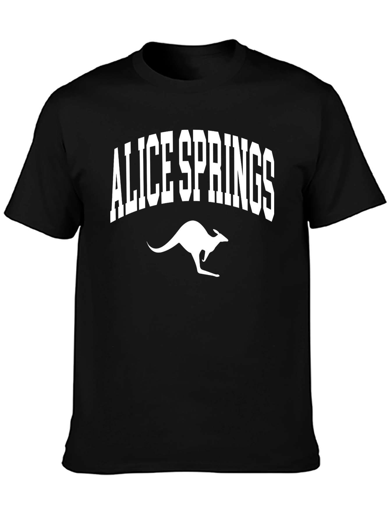 Alice Springs Kangaroo T-Shirt - Black