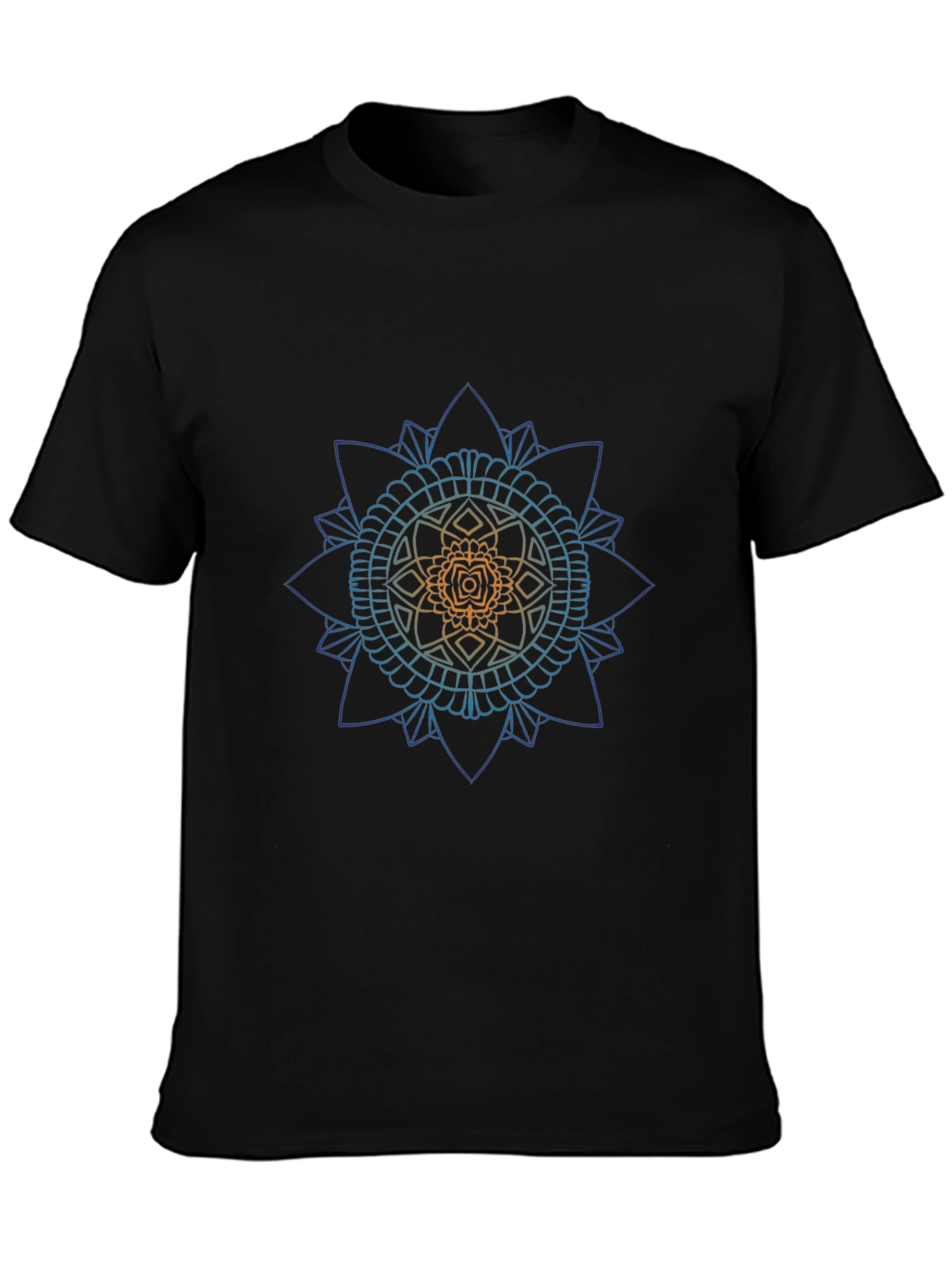 Mandala Graphic Print Tee - Black