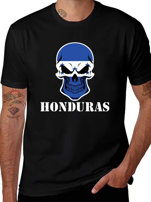 Honduras Skull T-Shirt - Graphic Print Tee
