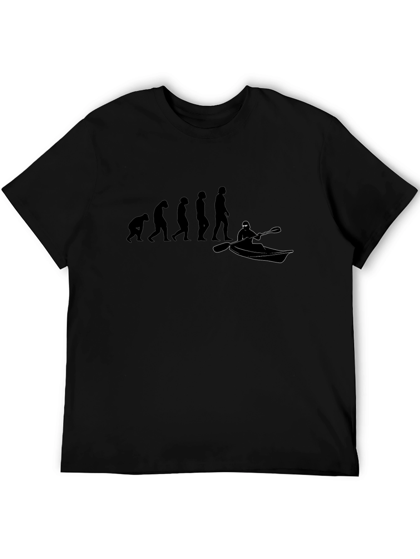 Evolution of Kayaking T-Shirt - Black Cotton Tee