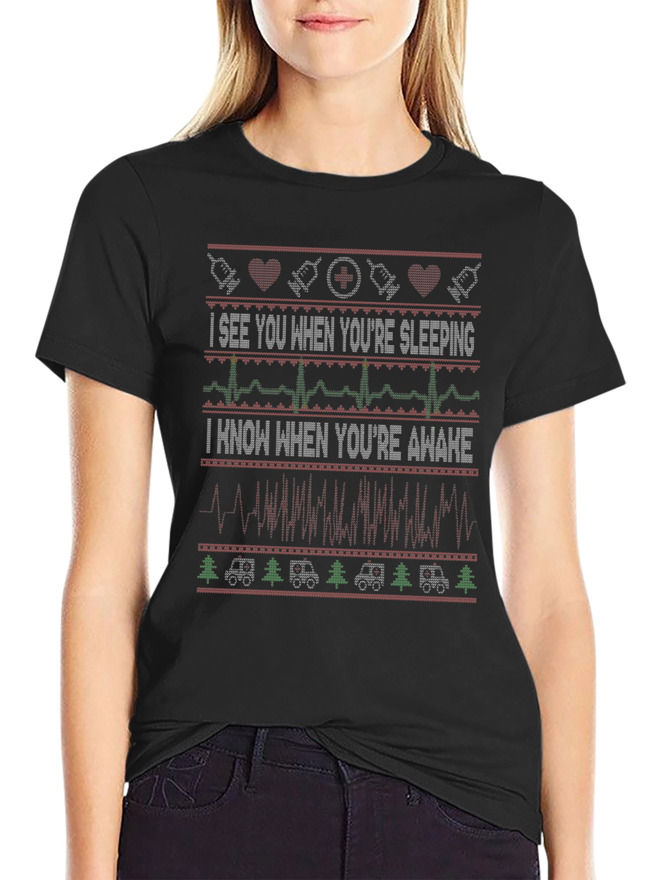 Funny Christmas Medical Ugly Sweater T-Shirt
