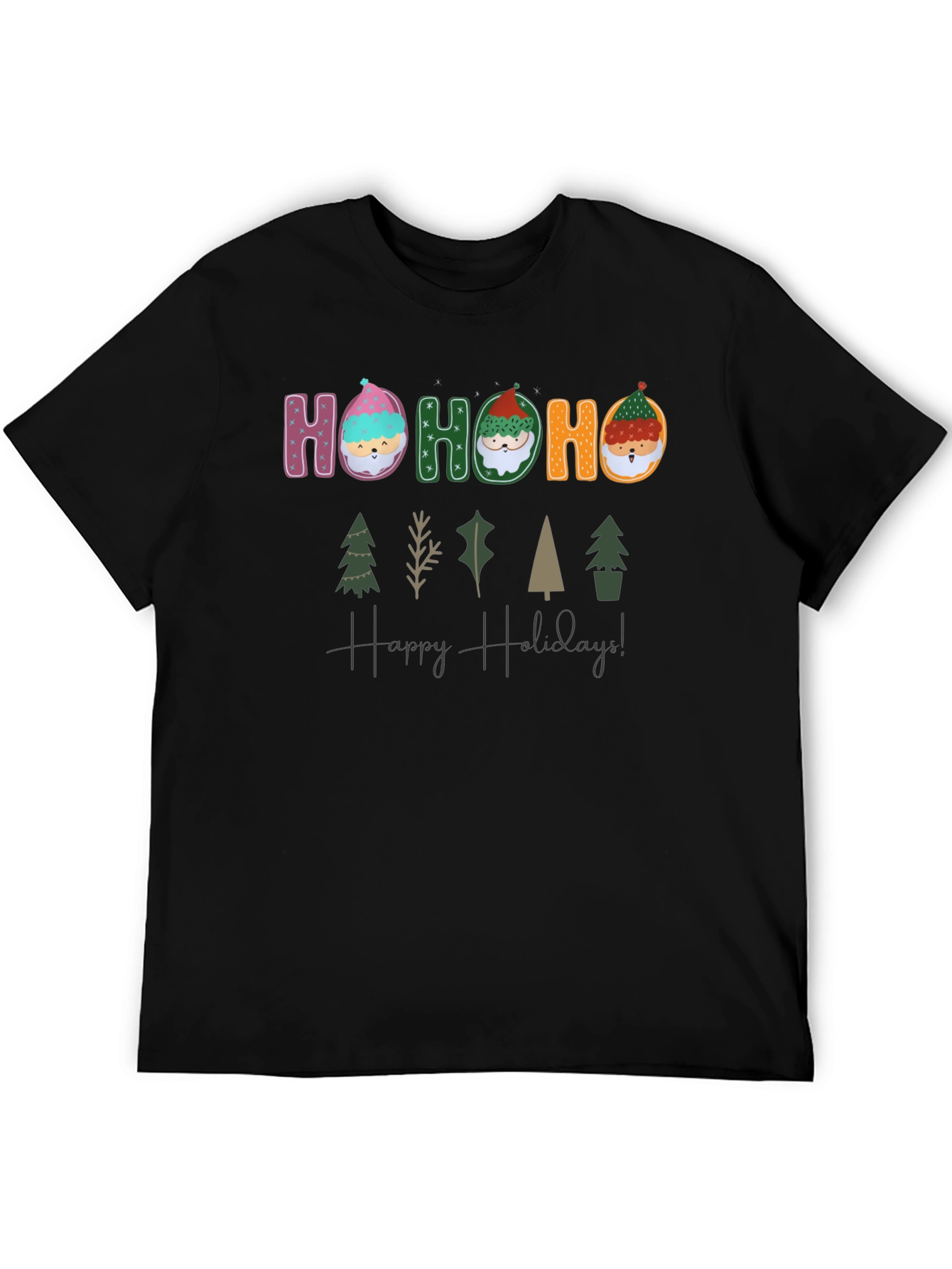 Festive Holiday T-Shirt with Ho Ho Ho Design