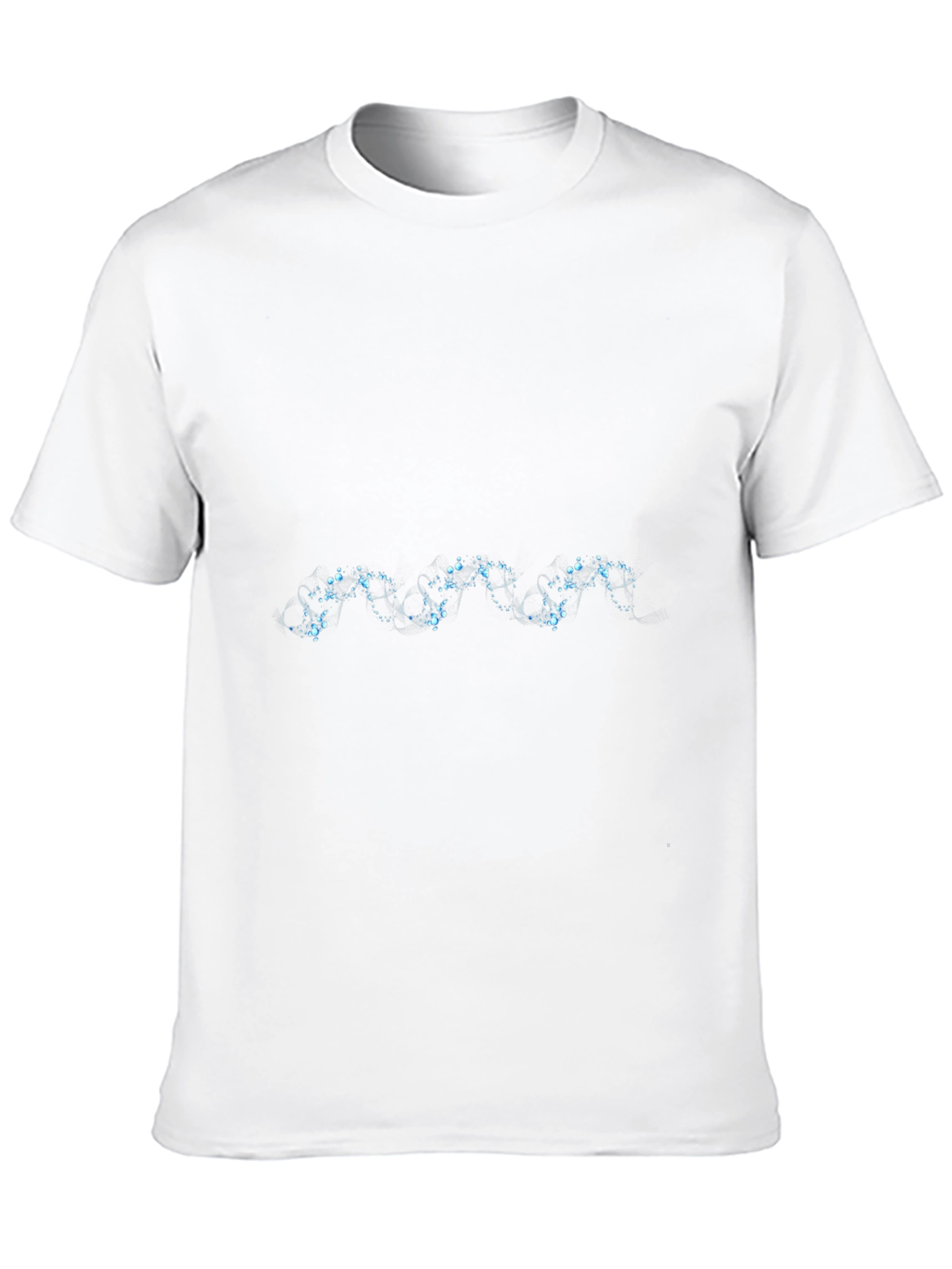 Mens Black T-Shirt with Abstract Blue Design