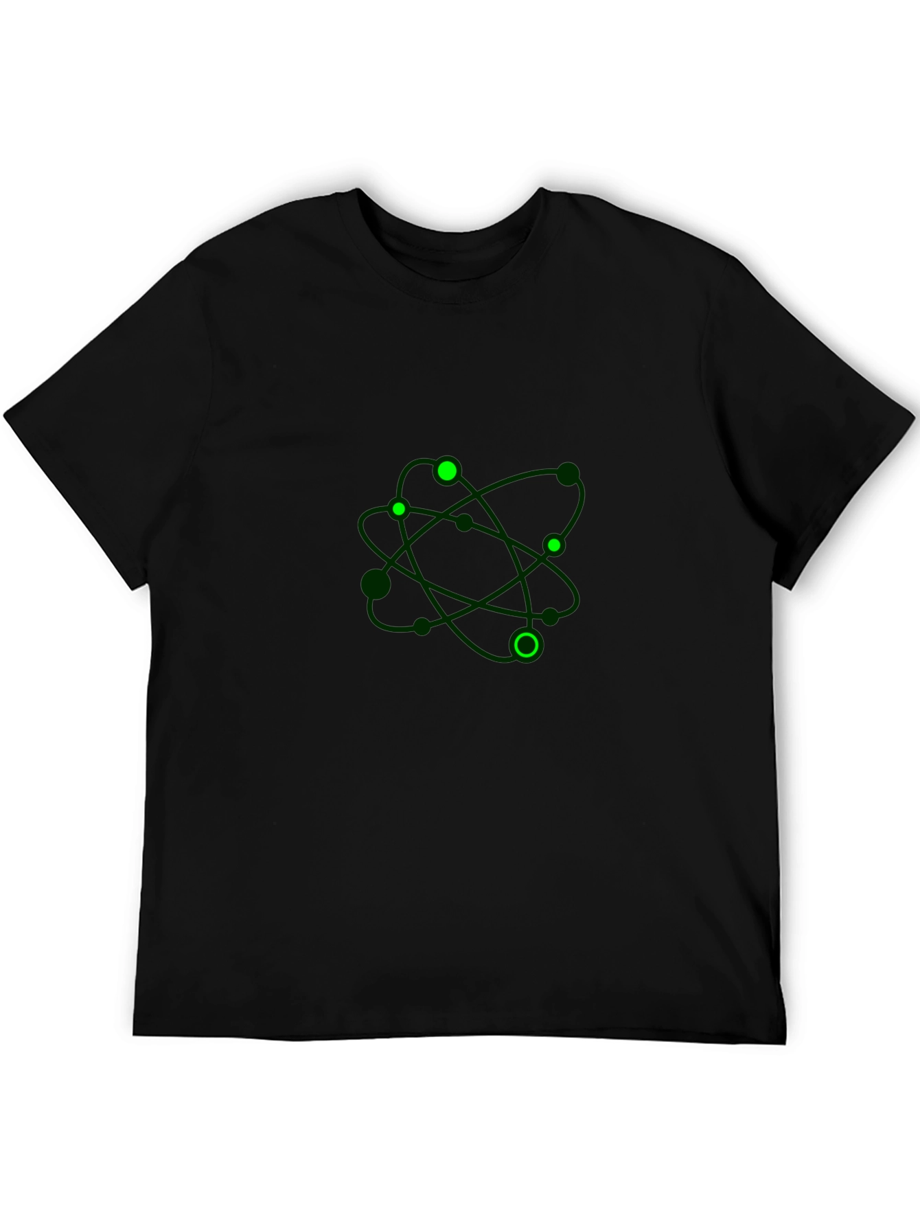 Atom Graphic Tee - Black Casual T-Shirt