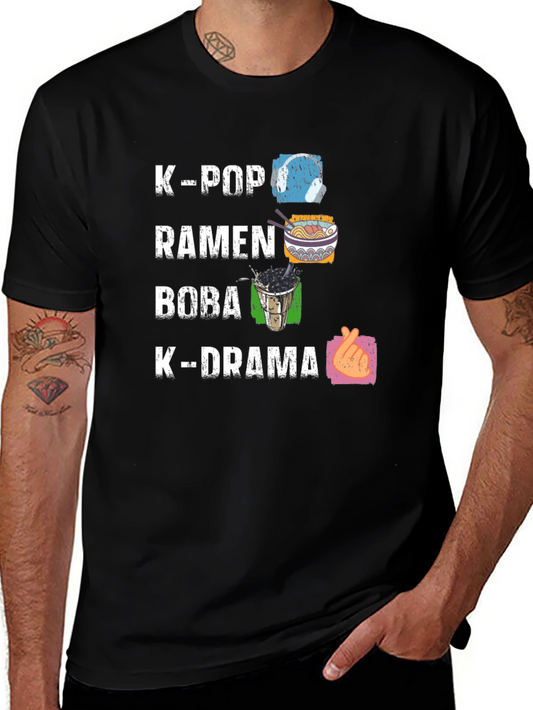 K-Pop Ramen Boba K-Drama Graphic Tee
