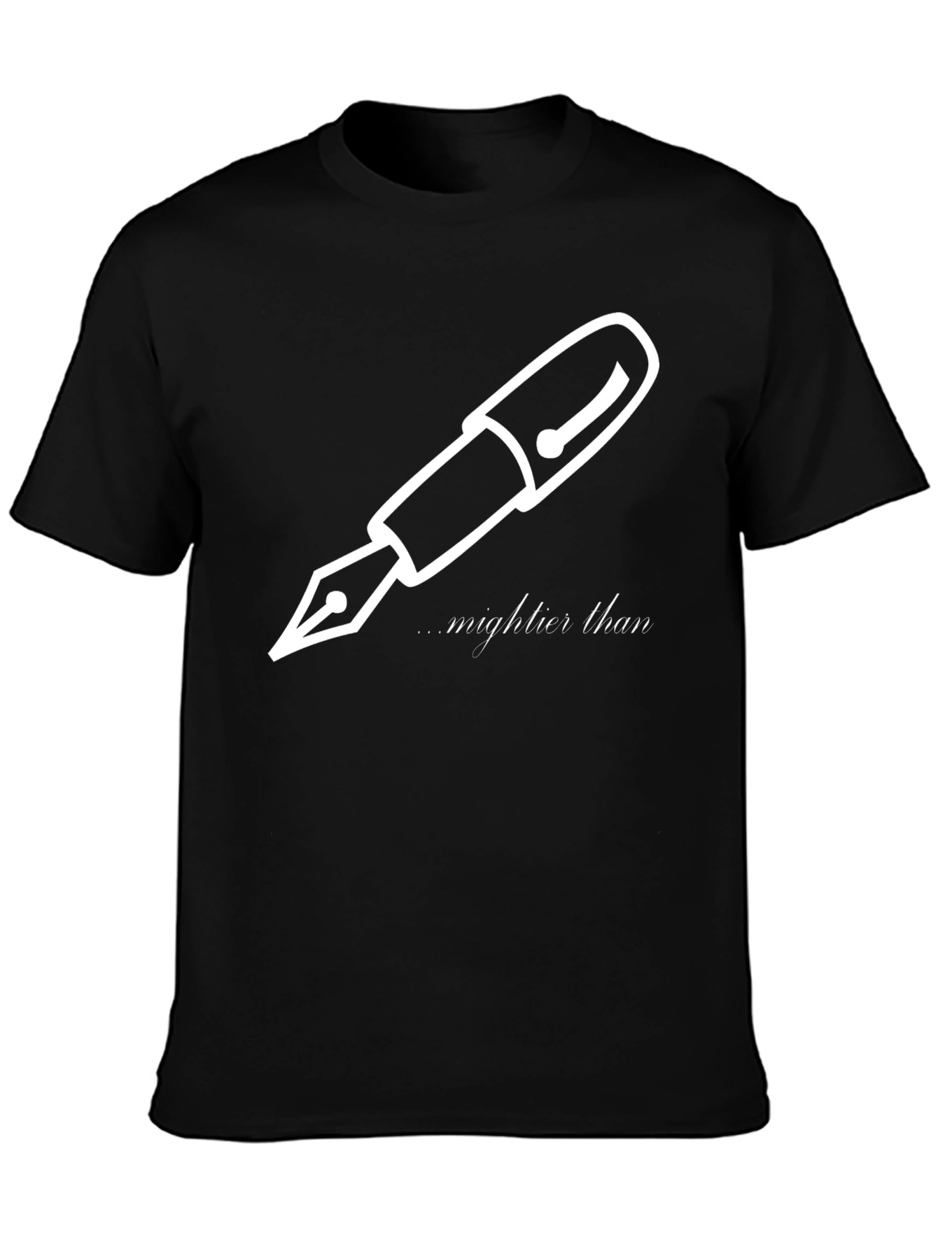 Pen is Mightier T-Shirt - Black Graphic Tee