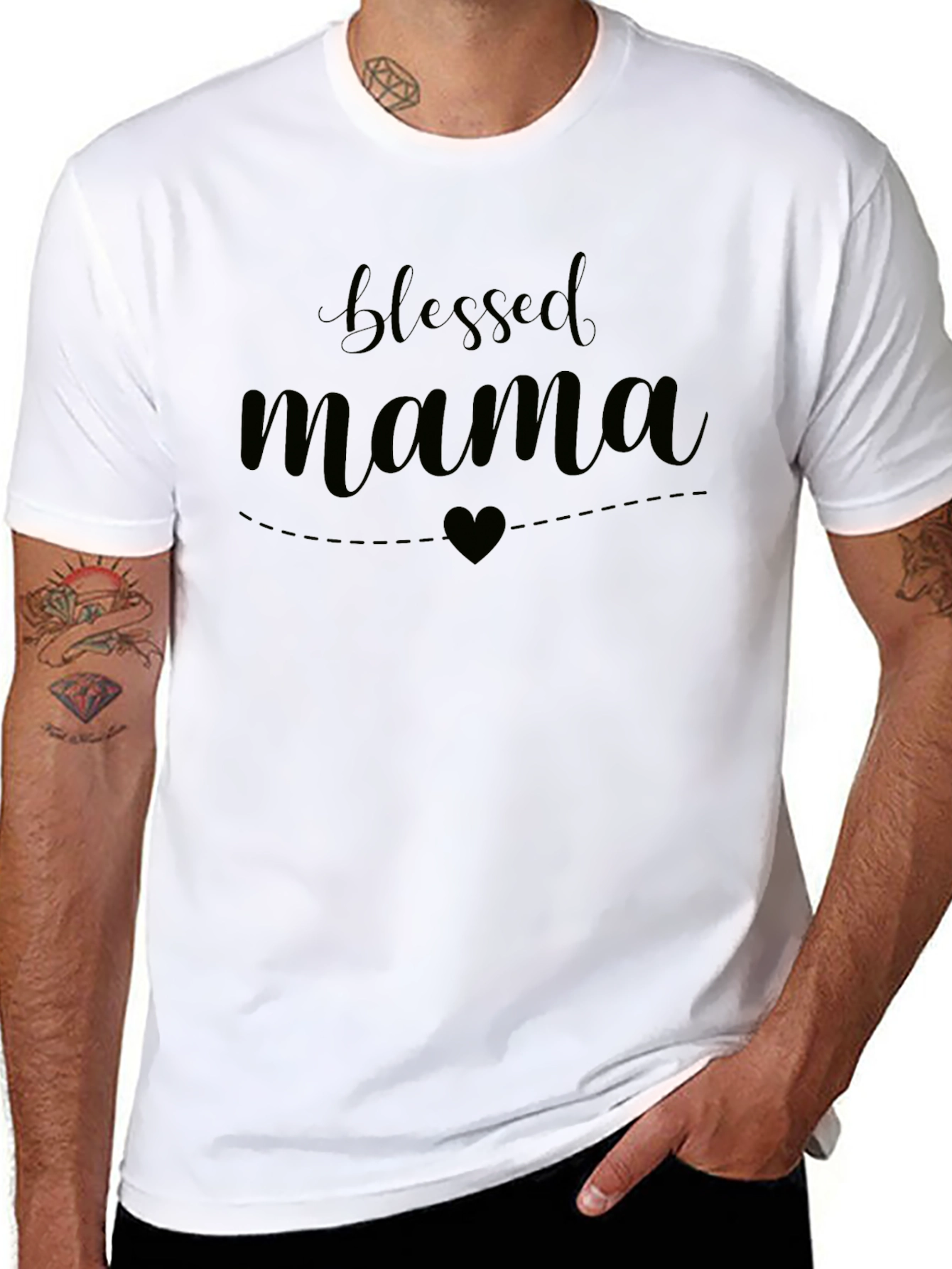 Blessed Mama Graphic Tee - Soft Black T-Shirt