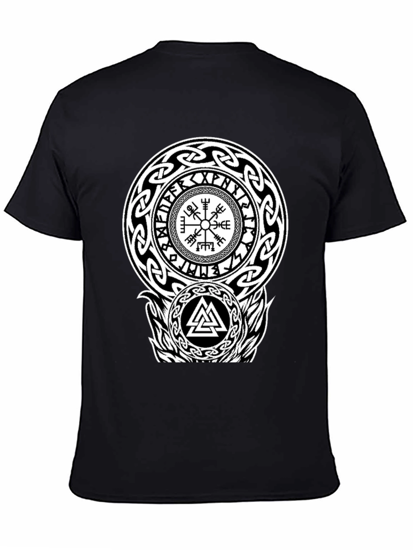 Viking Symbol Graphic Print T-Shirt