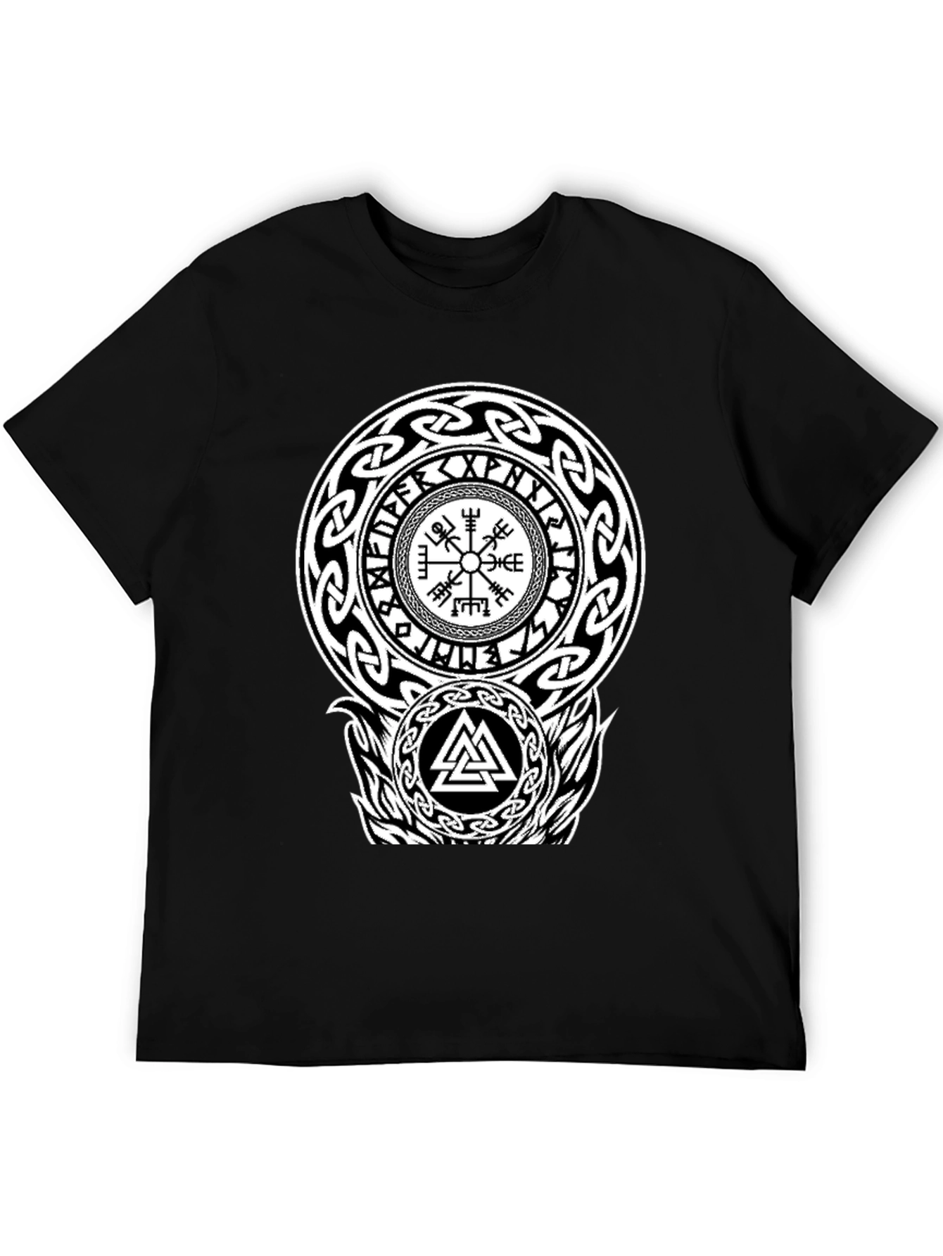 Viking Symbol Graphic Print T-Shirt
