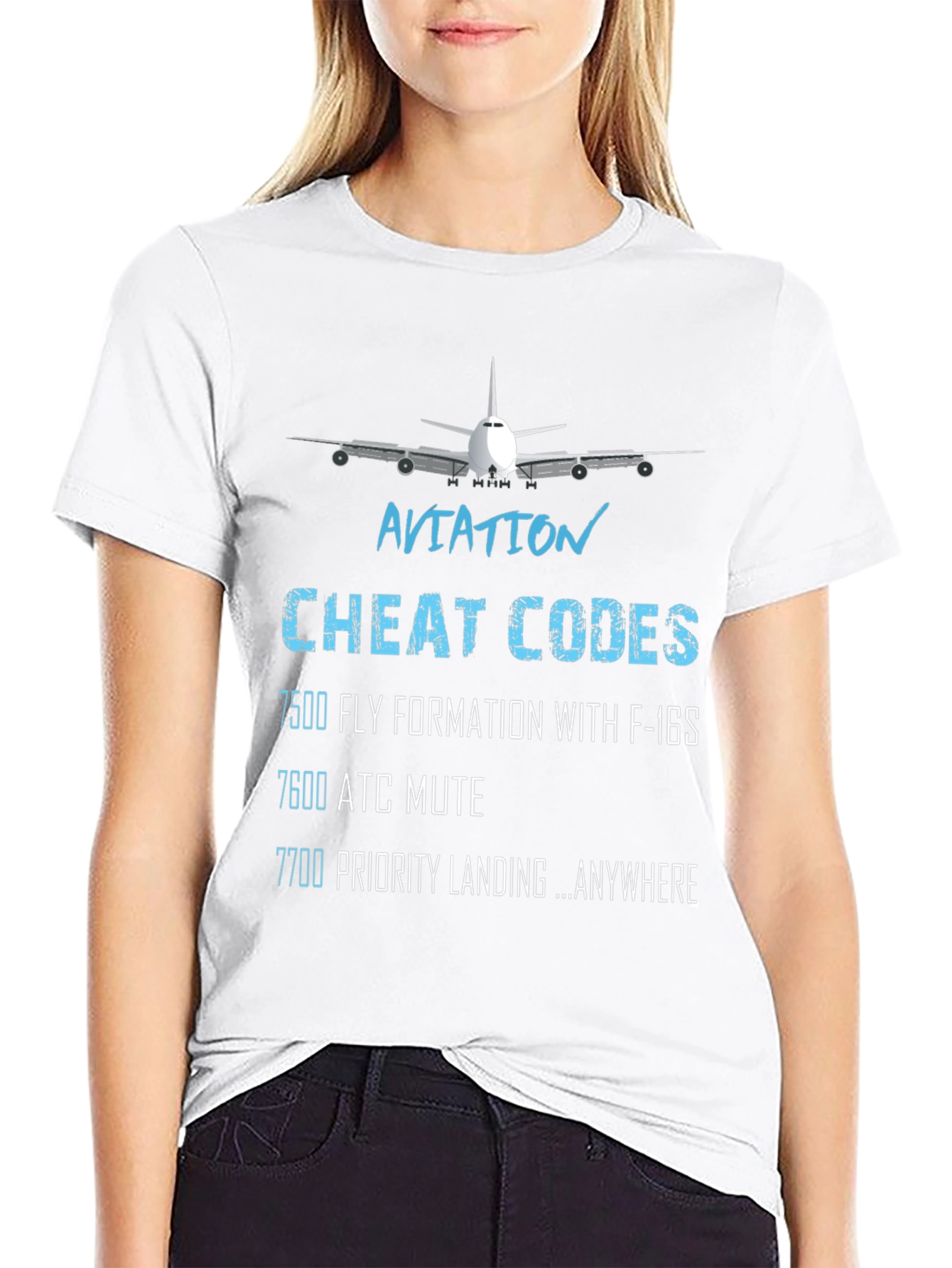 Aviation Cheat Codes Graphic T-Shirt